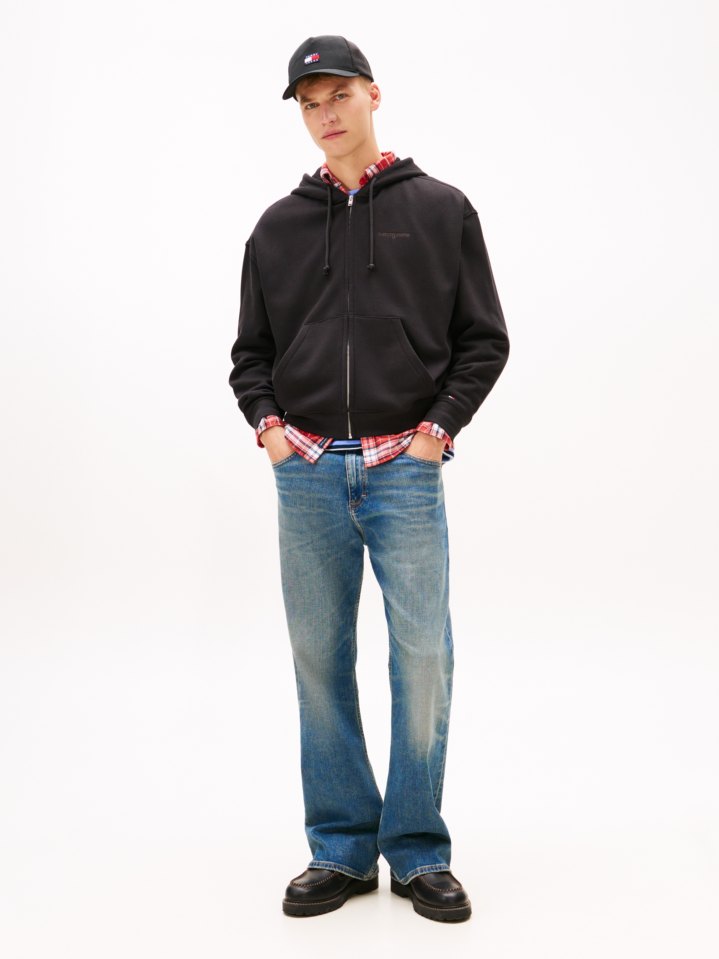 Tommy Jeans Sweat à capuche »TJM 90S SCRIPT RIB FLEECE«