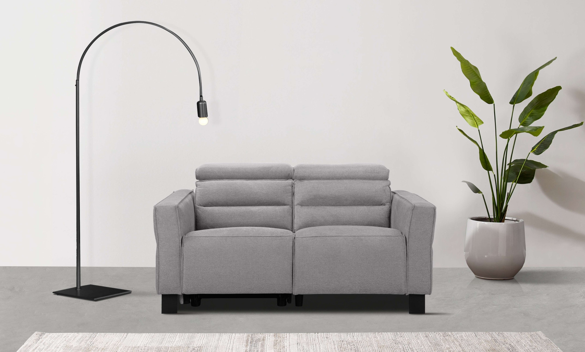 Image of Home affaire 2-Sitzer "Carpari, 162 cm, mit manueller od. elektrischer Relaxfunktion" (USB A/C), sowie Kopfteilverstellung