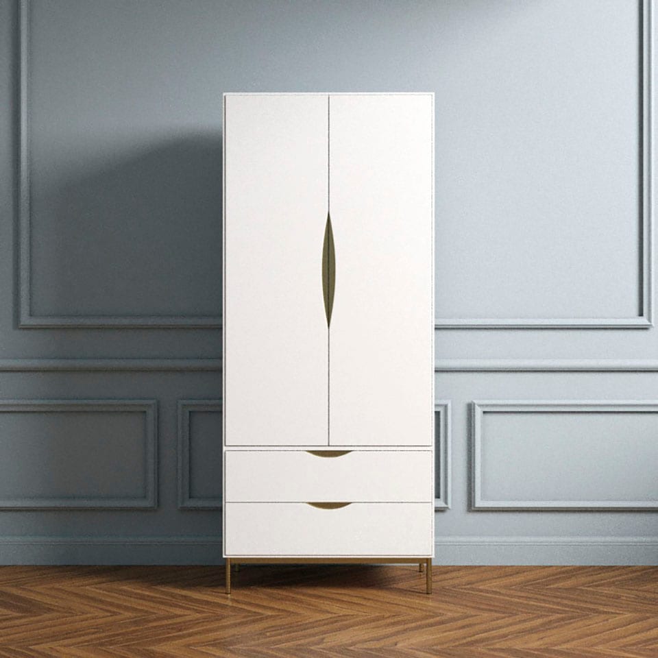 Image of andas Kleiderschrank "KOBE" Schöne Griffe, viel Stauraum, Breite 80 cm, FSC-zertifiziert