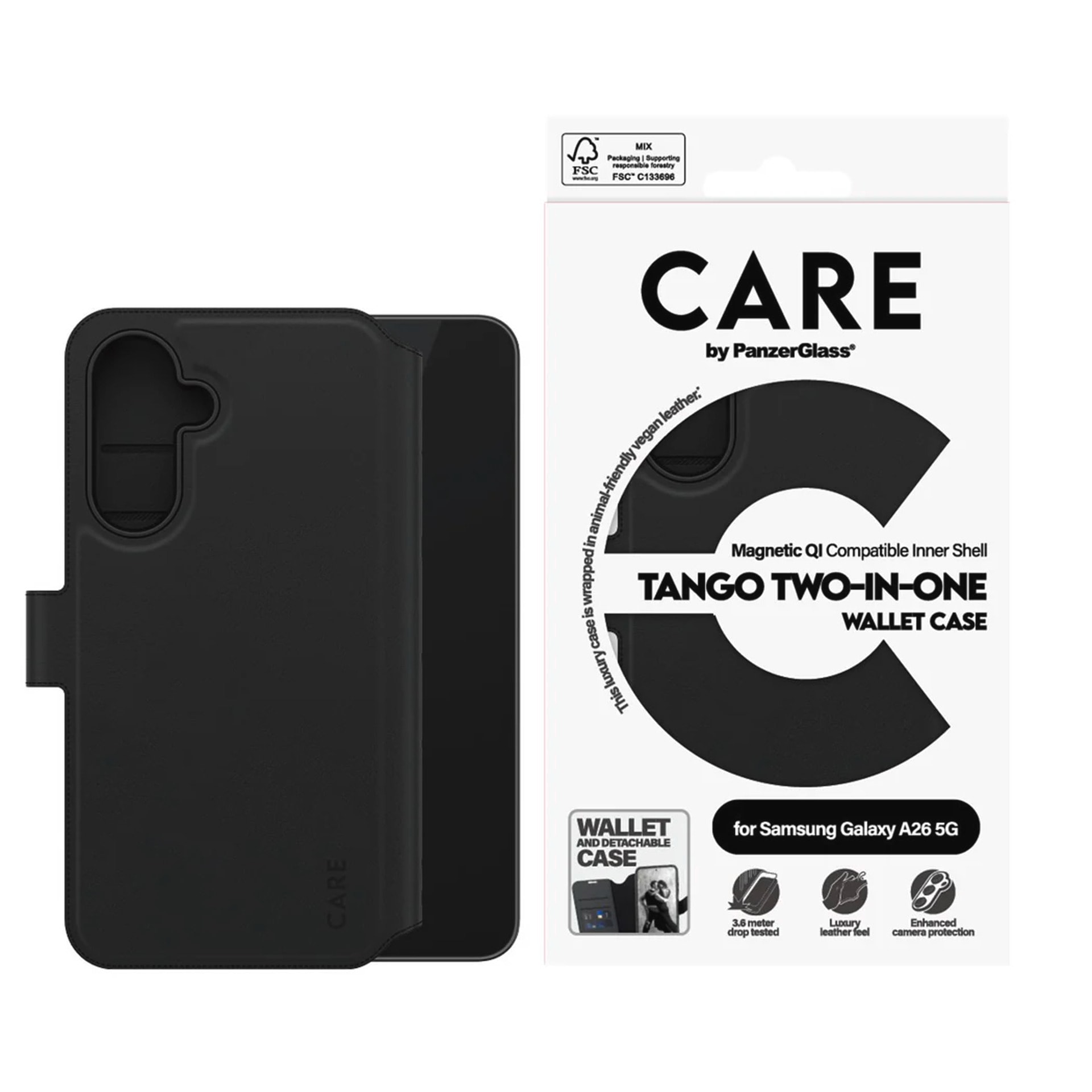 Image of CARE by PanzerGlass Handyhülle "Tango Two-in-One Wallet Case für Samsung Galaxy A26 5G" Samsung Galaxy A26 5G Backcover, Schutzhülle, Handyschutzhülle, Case, Schutzcase, stossfest