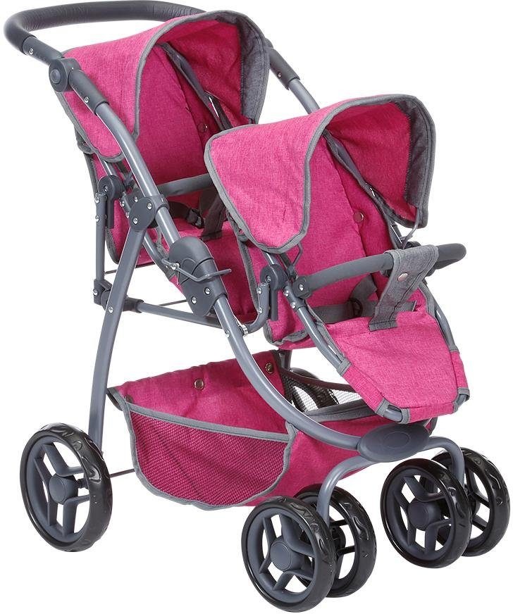 Image of Knorrtoys® Puppen-Zwillingsbuggy »Milo - Berry« bei Ackermann Versand Schweiz