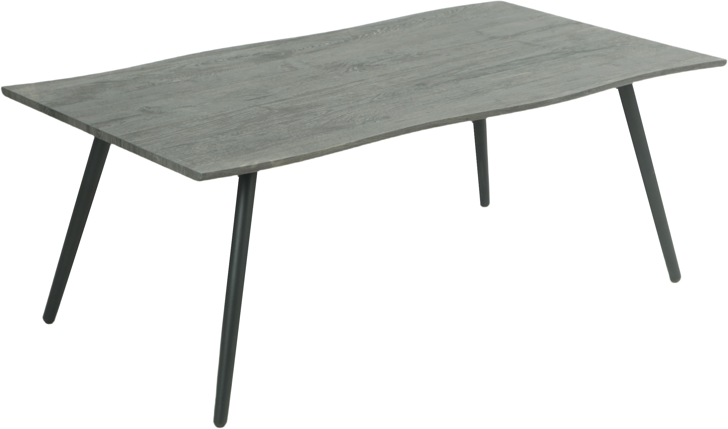 HELA Couchtisch »ZAGREB« 1 Stk. tlg. Baumkantenoptik,Vierfuss,Rundrohr,fest,110 x 60 cm