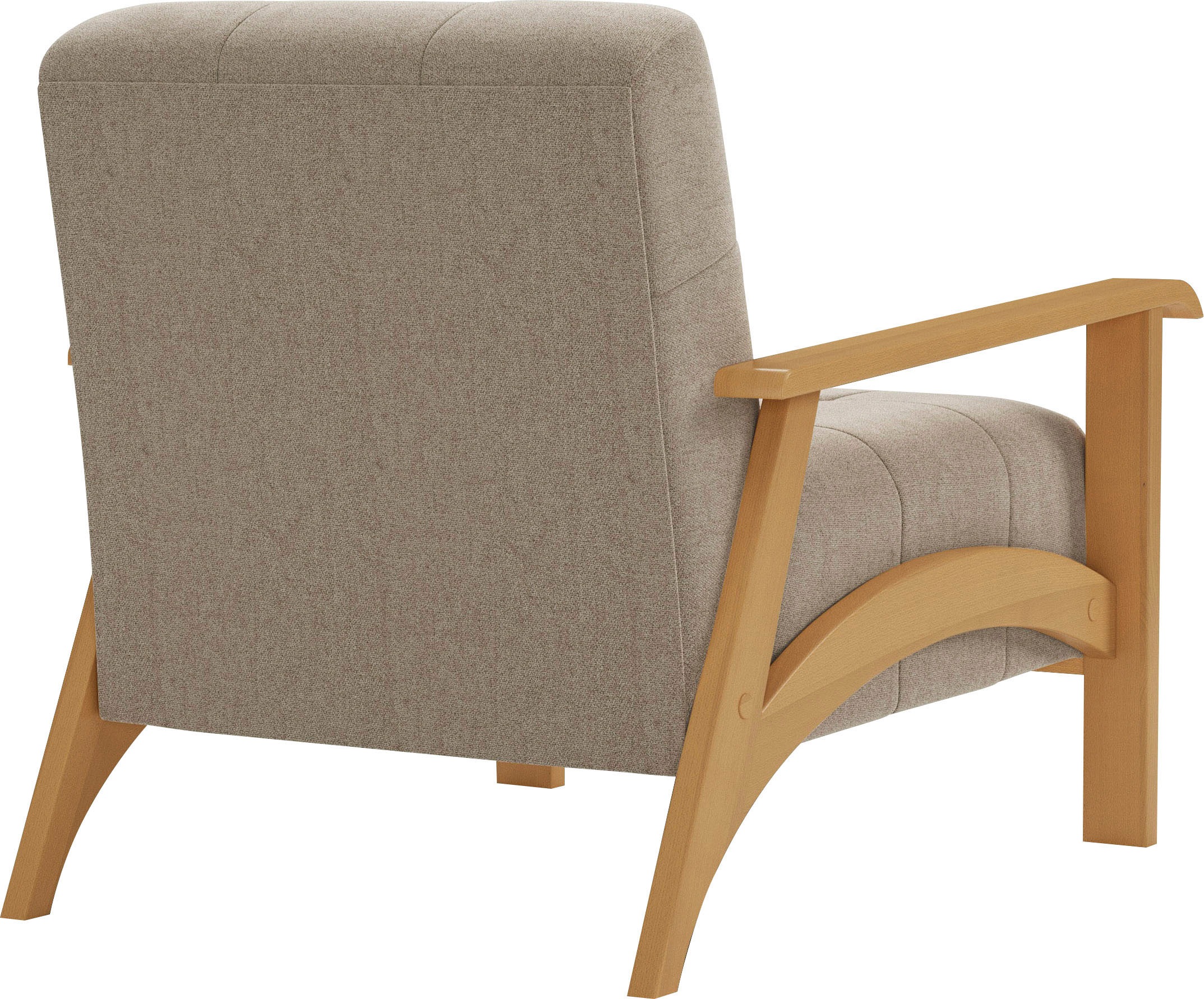 sit&more Sessel »Billund«, Armlehnen aus eichefarbigem Buchenholz, verschiedene Bezüge und Farben