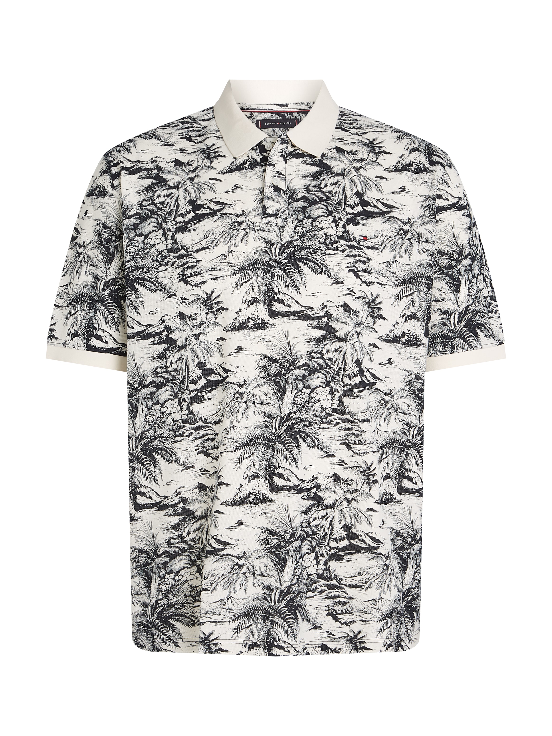 Tommy Hilfiger Big & Tall Poloshirt »BT-AOP LINEN REG POLO-B«, Grosse Grössen