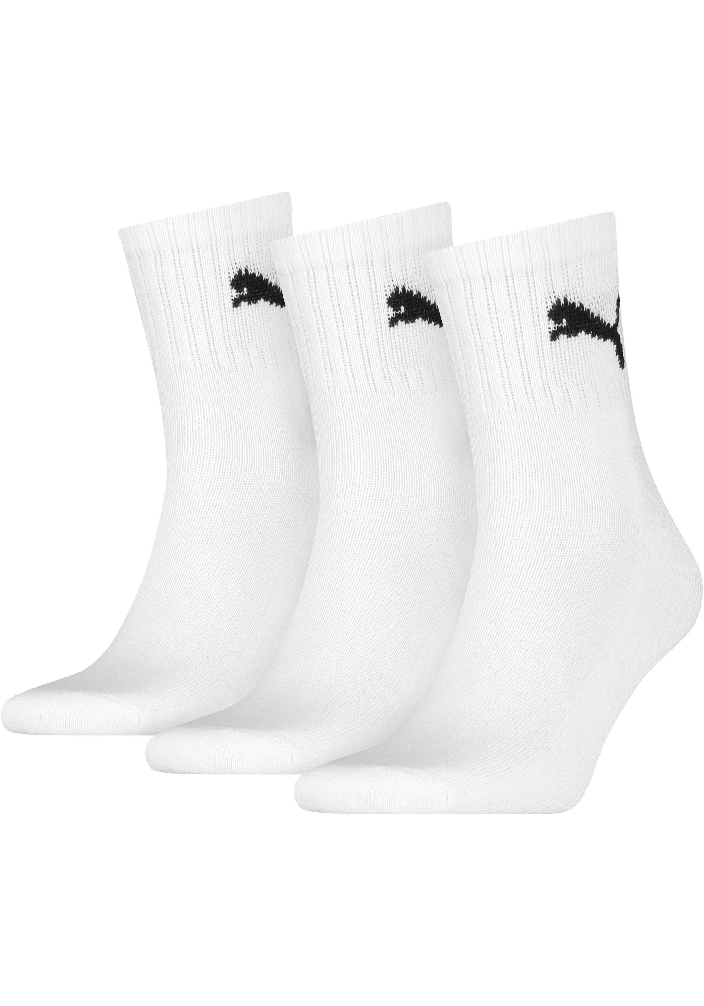 Image of PUMA Sportsocken "short crew" 3 Stk. tlg. gepolsterte Frottee-Sohle, atmungsaktiv