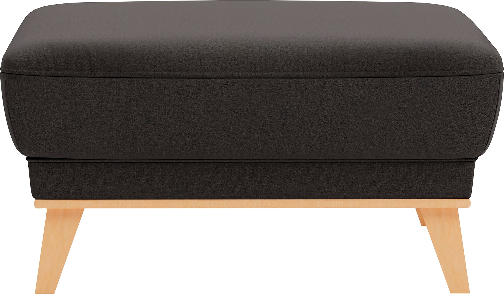 sit&more Polsterhocker »Lavida«, Mit elegantem Holzrahmen
