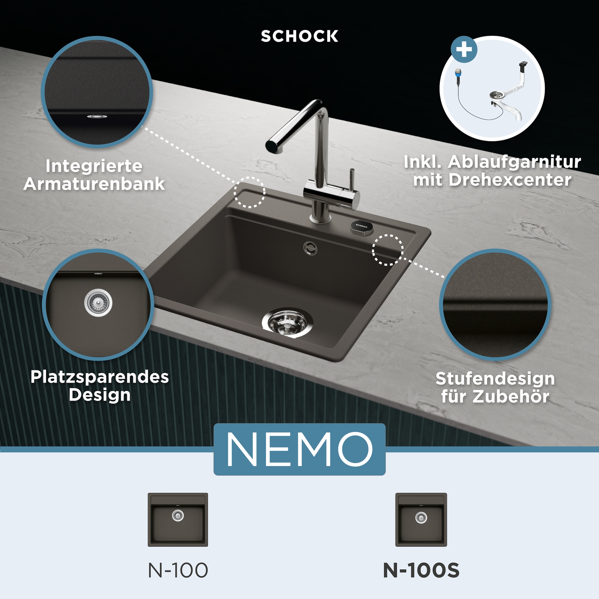 Schock Évier en granit »Oslo«