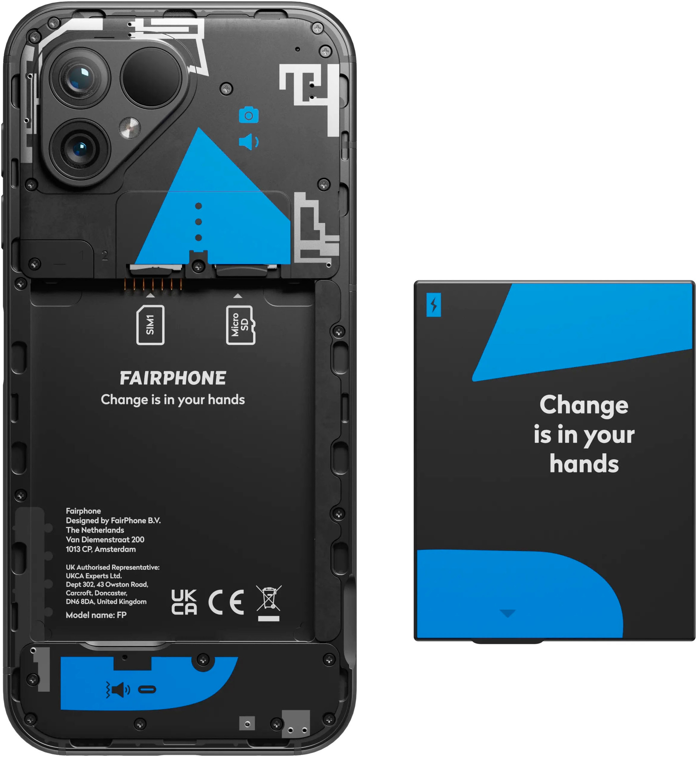 Fairphone Smartphone »Das Fairphone ( Gen. 5 )« Mattschwarz