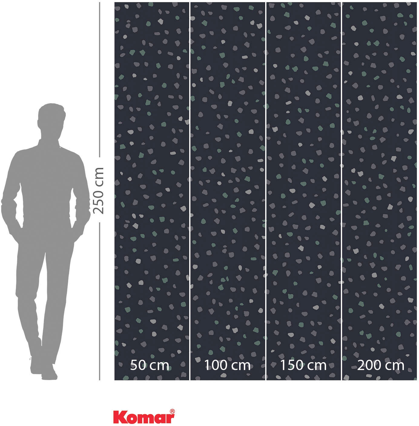 Komar Papier peint intissé »Digitaldruck Vlies -  Dotty Dance - Grösse 200 x 250 cm« imprimé Wohnzimmer, Schlafzimmer