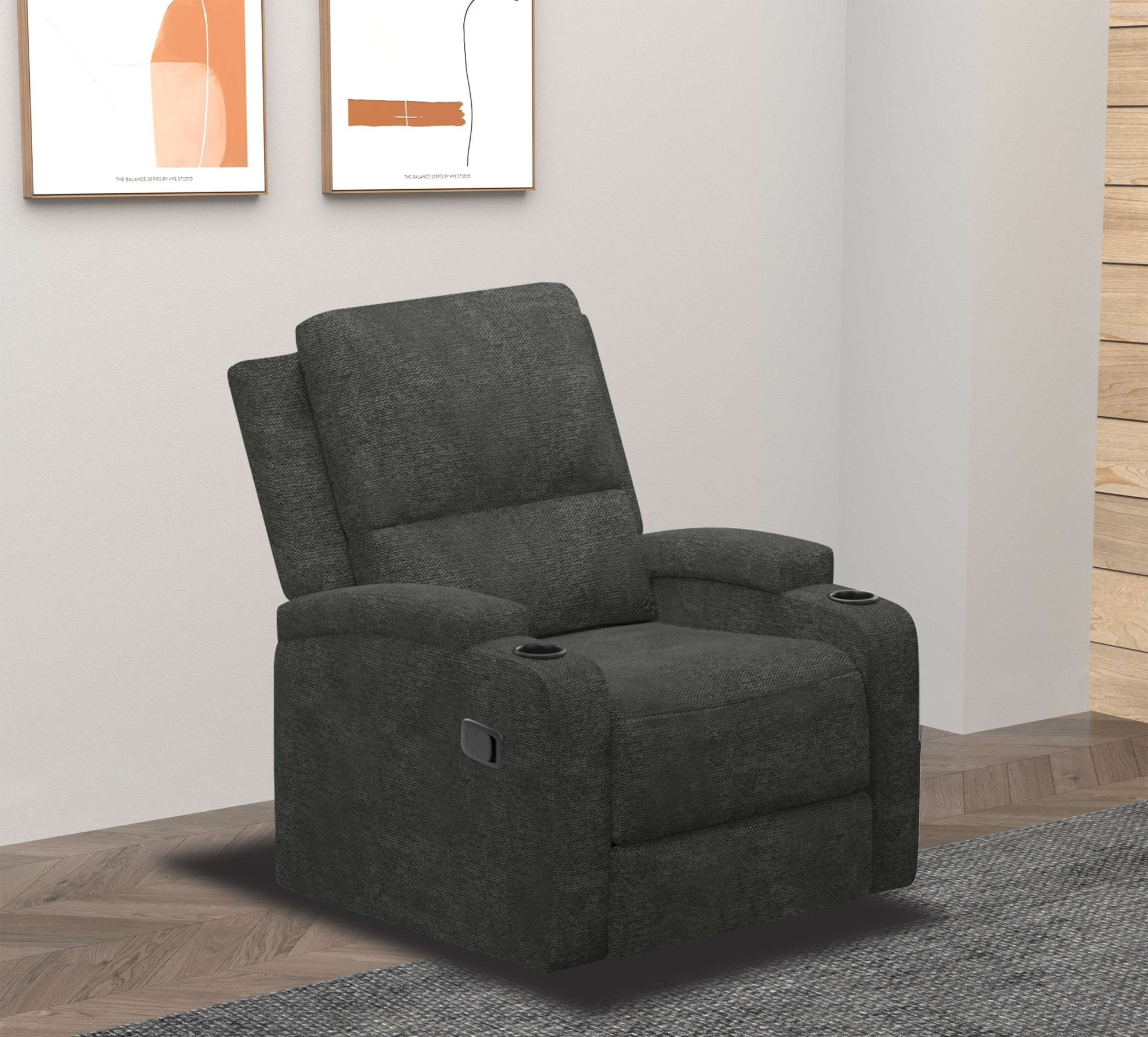 GOODproduct Relaxsessel »NAPORI Struktur, Kinosessel, Multimedia-Sessel« TV-Sessel mit manueller u elektrischer Relaxfunktion u. Getränkehalter