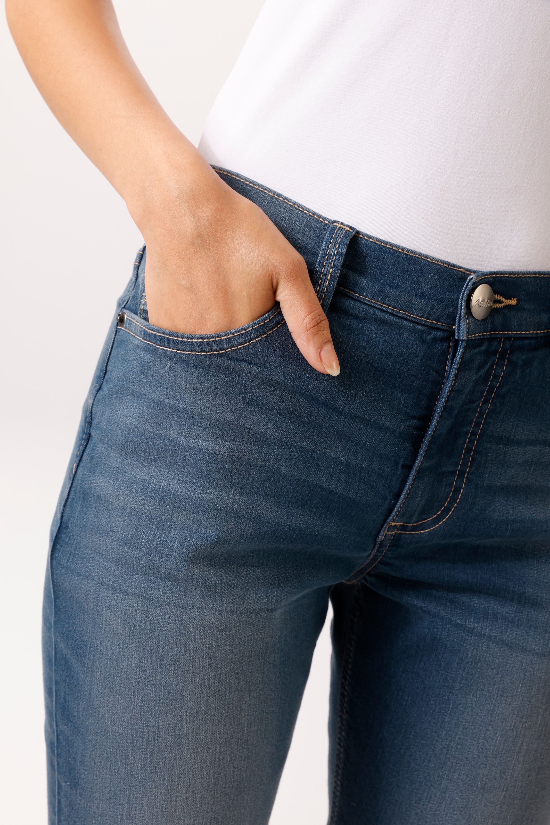 Aniston CASUAL Skinny-fit-Jeans in trendiger Used-Waschung - NEUE KOLLEKTION