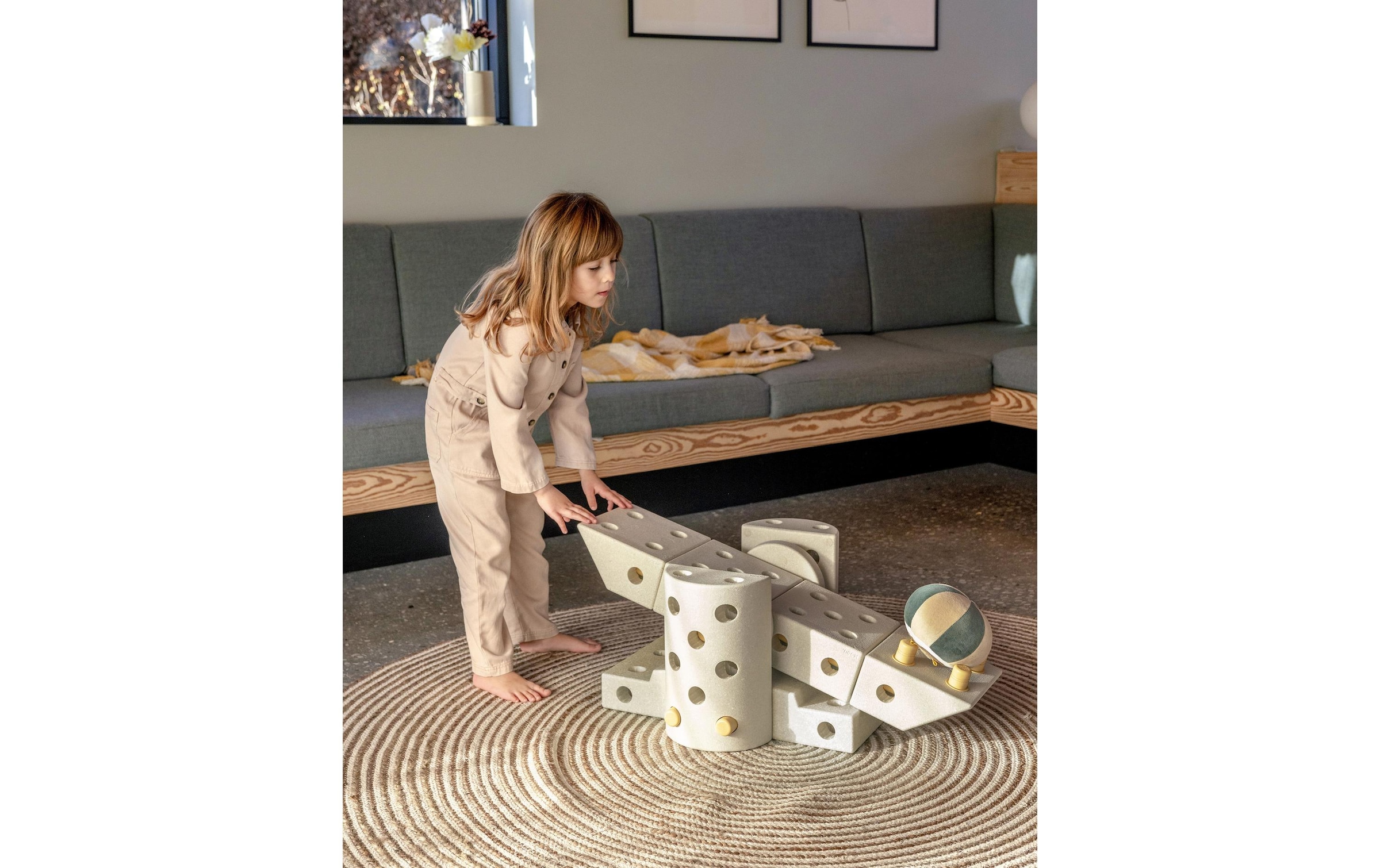   Entraîneur d'équilibre »MODU Dreamer Set« Kreatives Bauset zur Förderung der Grobmotorik