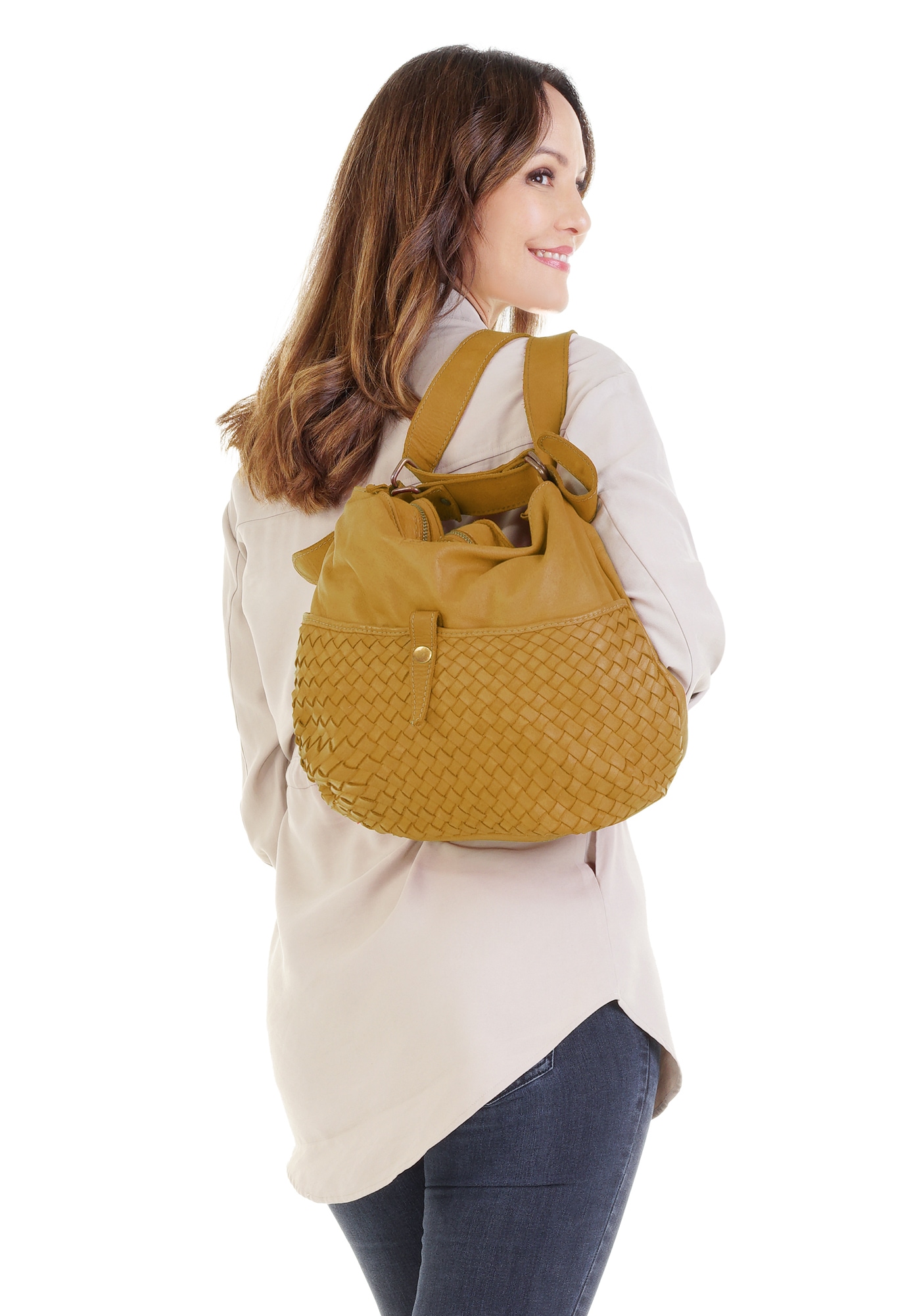 Samantha Look Shopper echt Leder, Made in Italy