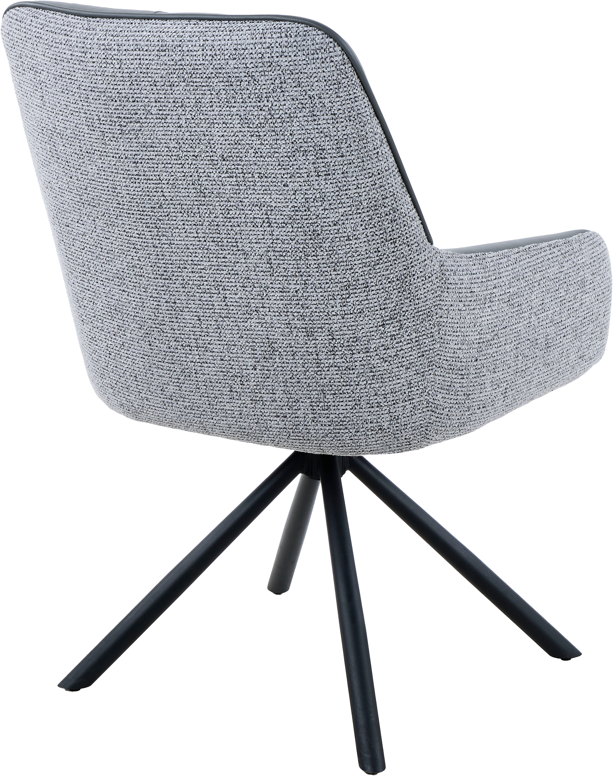 HELA Chaise avec accoudoirs »FARO« () 1 cuis360° drehbar, Materialkombi, Echtleder, Armlehnen