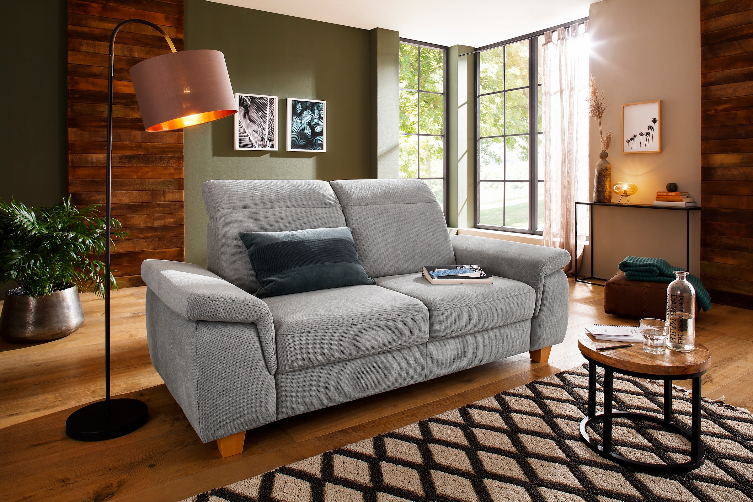 Home affaire 2,5-Sitzer »Dalia« mit Federkernpolsterung, wahlweise auch mit Kopftteilverstellung