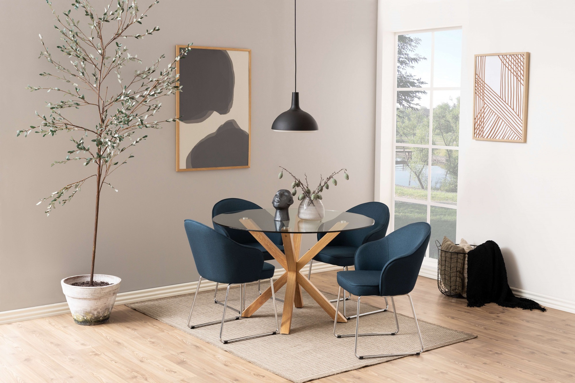 ACTONA GROUP Esstisch »Heaven, runde Tischplatte aus Keramik o. Glas & belastbar bis 100 kg« Esstisch, OTTOs Choice,  Gehärtetem Klarglas, Robustes Gestell, Platz für Familie & Freunde
