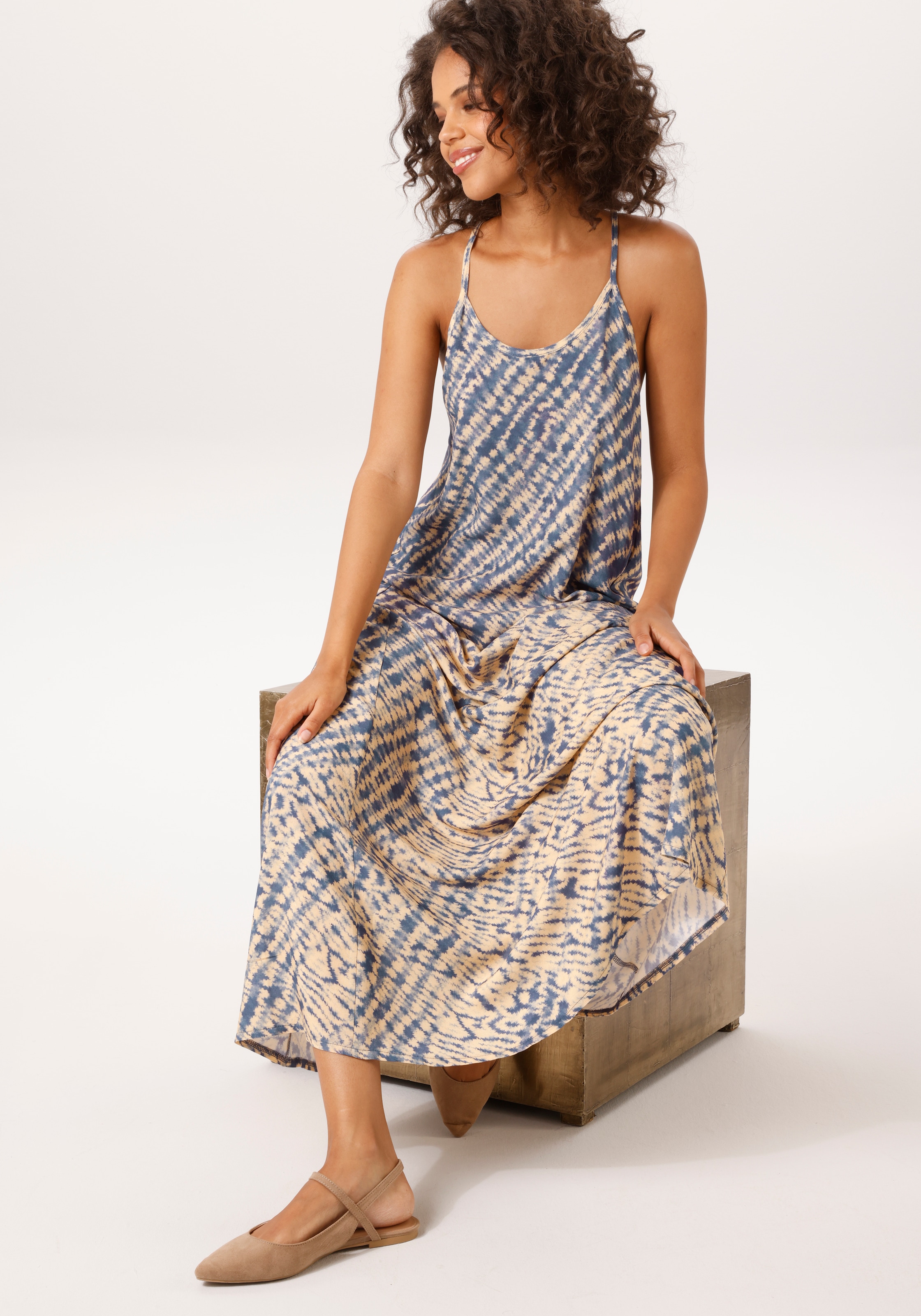 Aniston CASUAL Robe d'été mit Batikmuster im Farbverlauf - NEUE KOLLEKTION