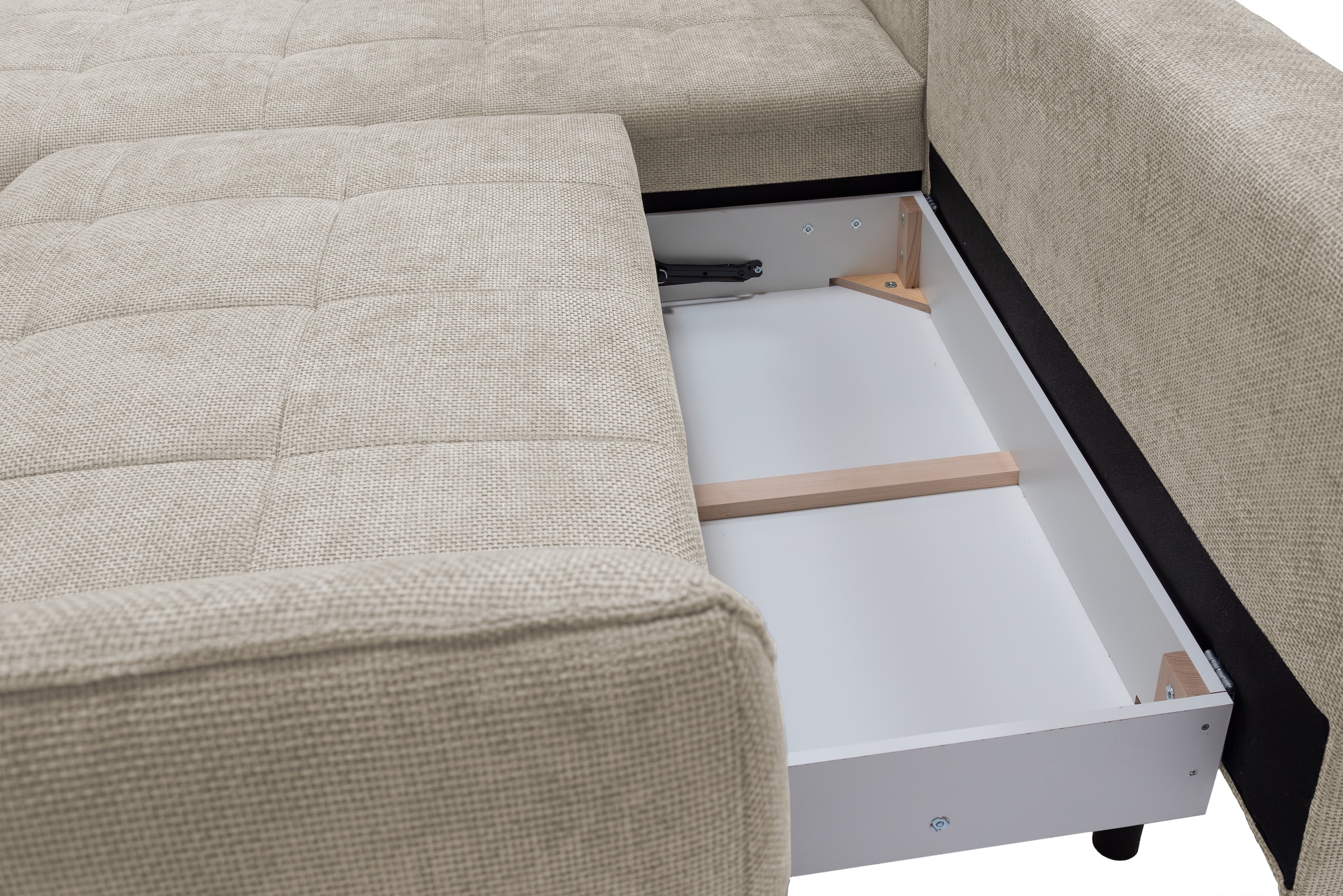 exxpo - sofa fashion Ecksofa »Samoa, bequem und modern, mit Easy-Lift-Bettfunktion, L-Form« Ecksofa Samoa, inkl. Bettfunktion, Bettkasten und Rückenkissen