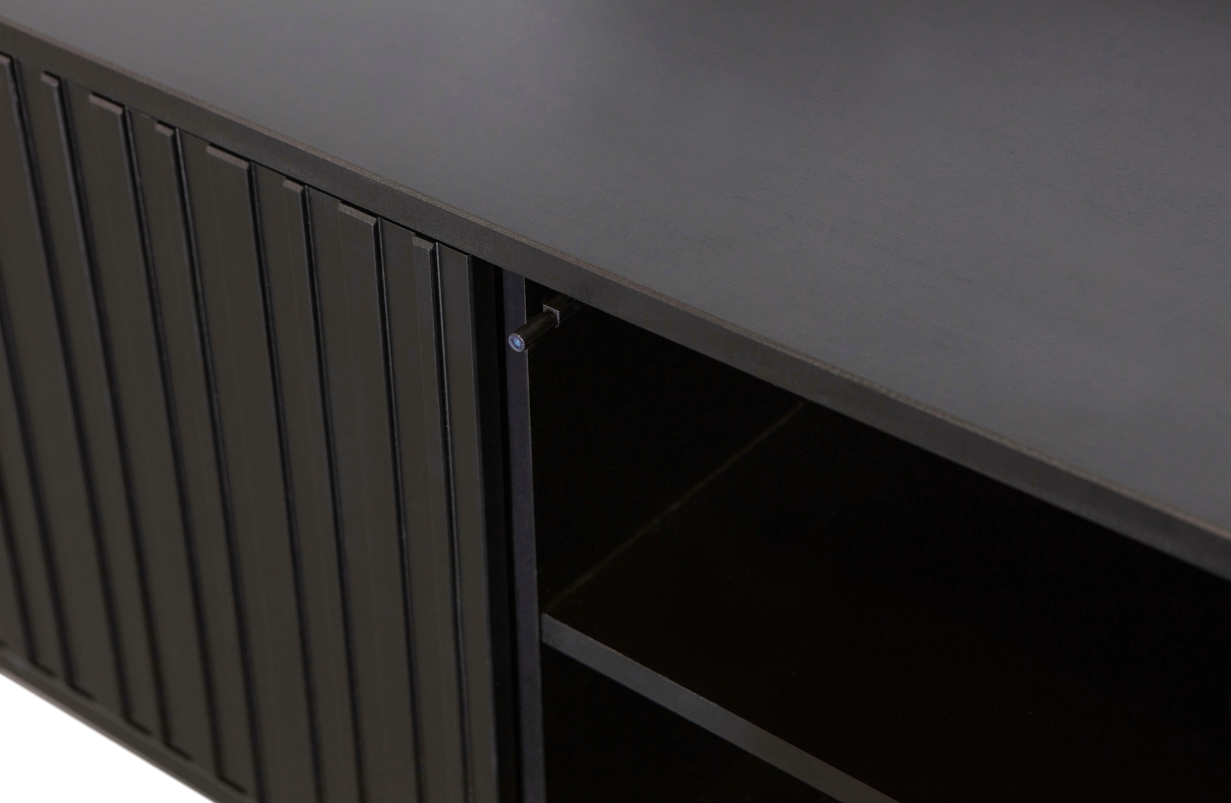 WOOOD Sideboard »New Gravure FSC® Mix holz mit Druckmechanismus H 56 x B 150 x T 44 cm« Kommode Höhe 56 cm, mit grafischen Relieftüren, viel Stauraum