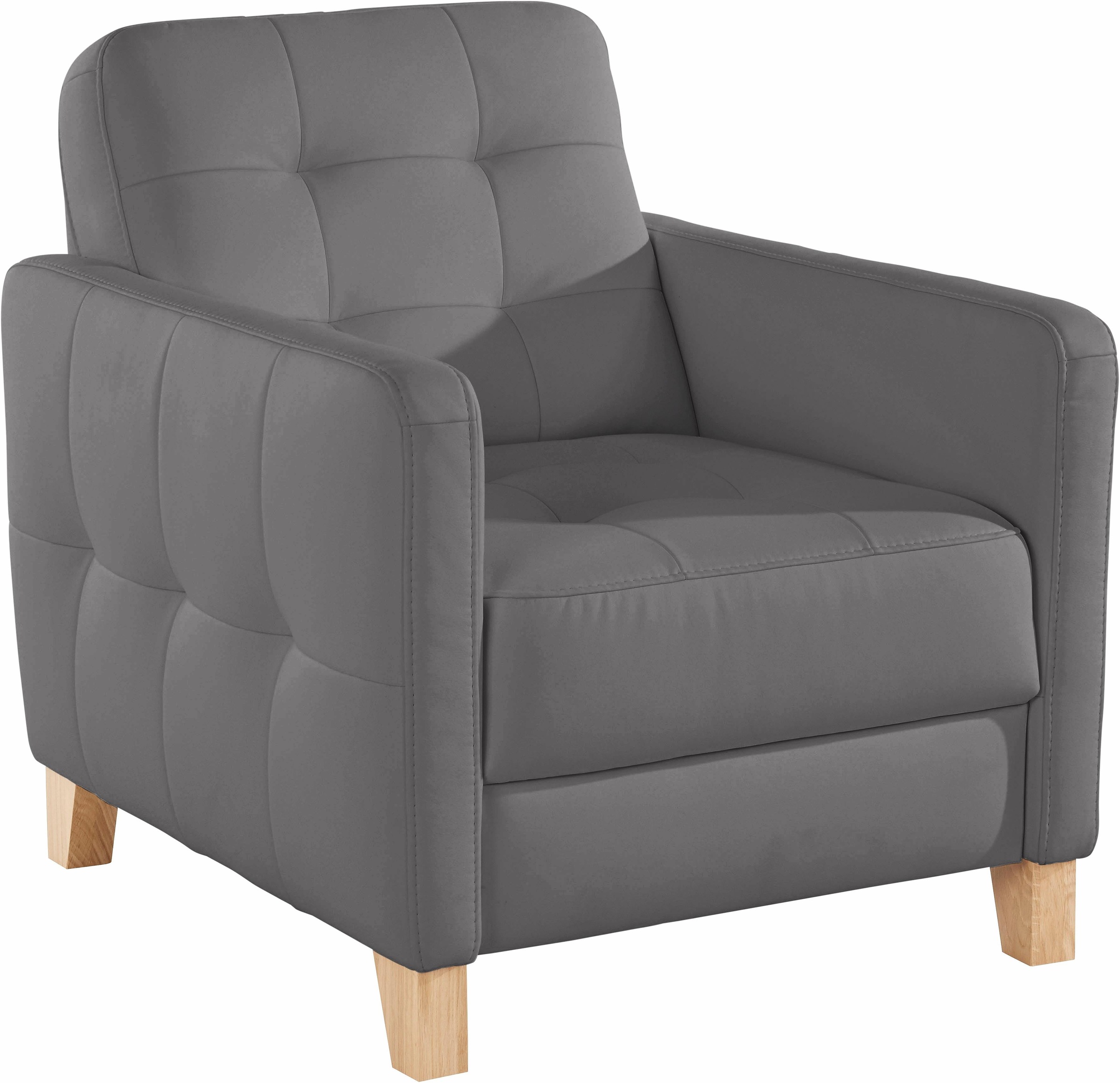 exxpo - sofa fashion Fauteuil »Elio, Loungesessel, aufwendige Detailverarbeitung, bequem und modern« hoher Sitzkomfort für entspannende Momente