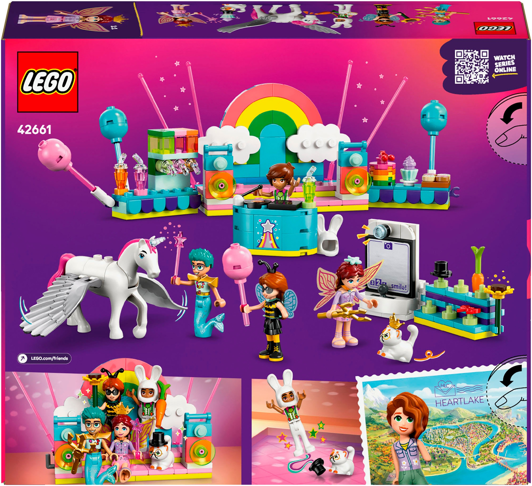 LEGO® Konstruktionsspielsteine »Kostümparty mit Einhorn und Fee (42661), LEGO Friends« Made in Europe