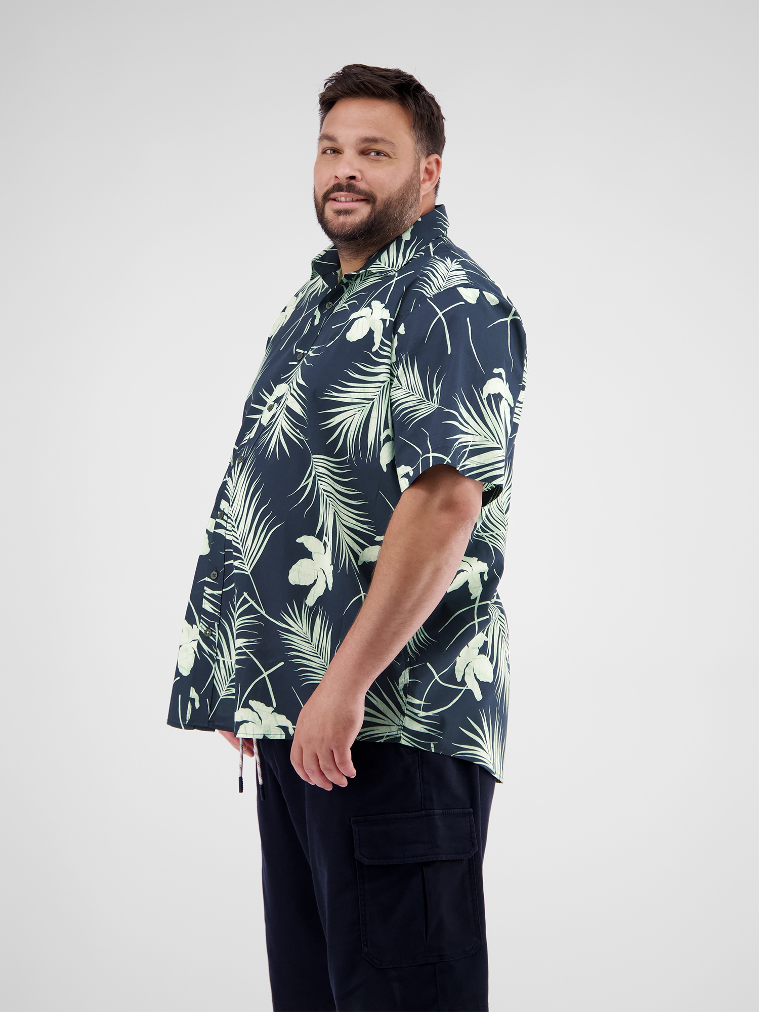LERROS Chemise à manches courtes »LERROS Herrenhemd in Übergrössen, Hawaiian-Style«