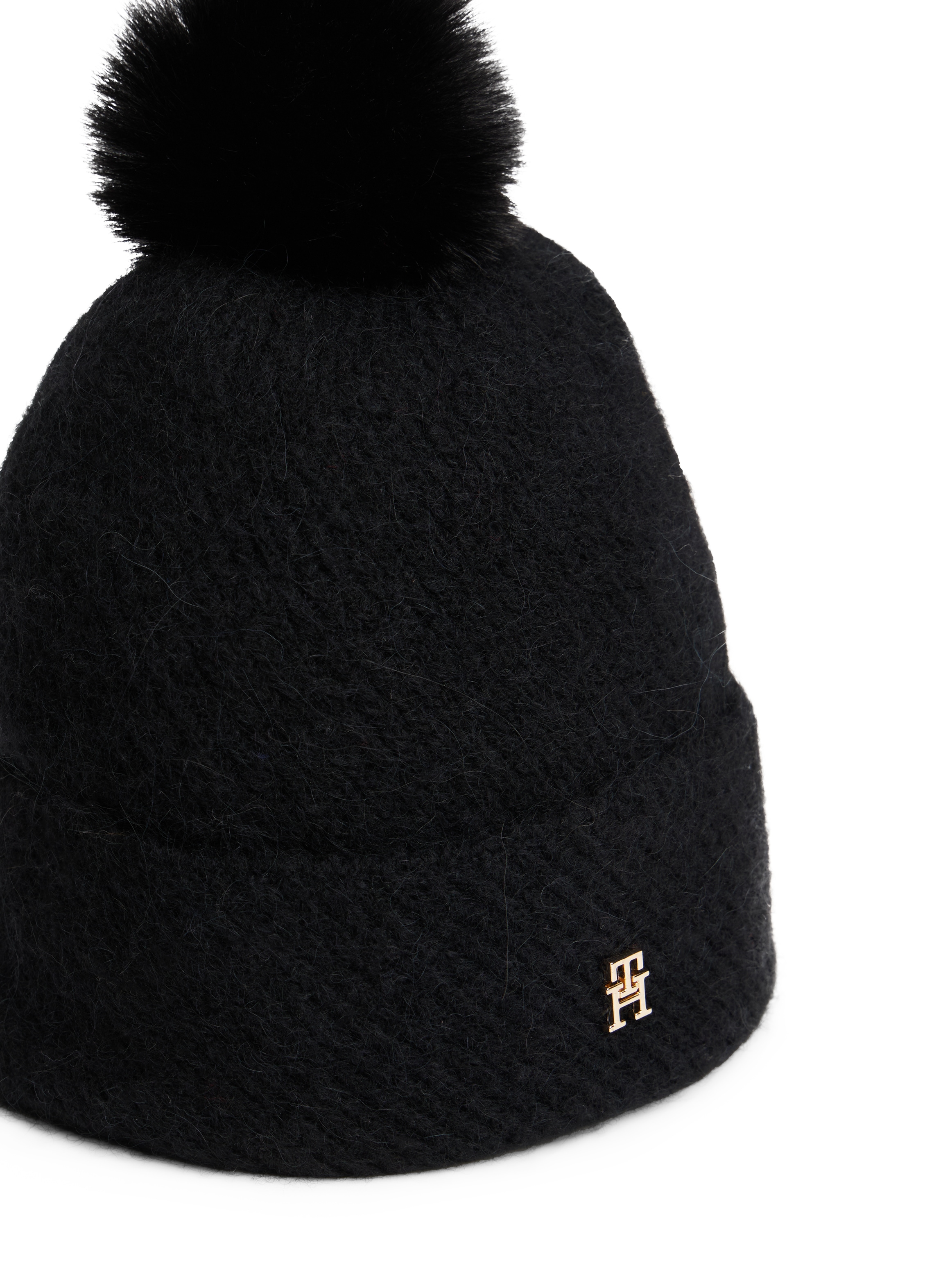 Tommy Hilfiger Bommelmütze »POM POM BEANIE«, Regular fit mit Bommel