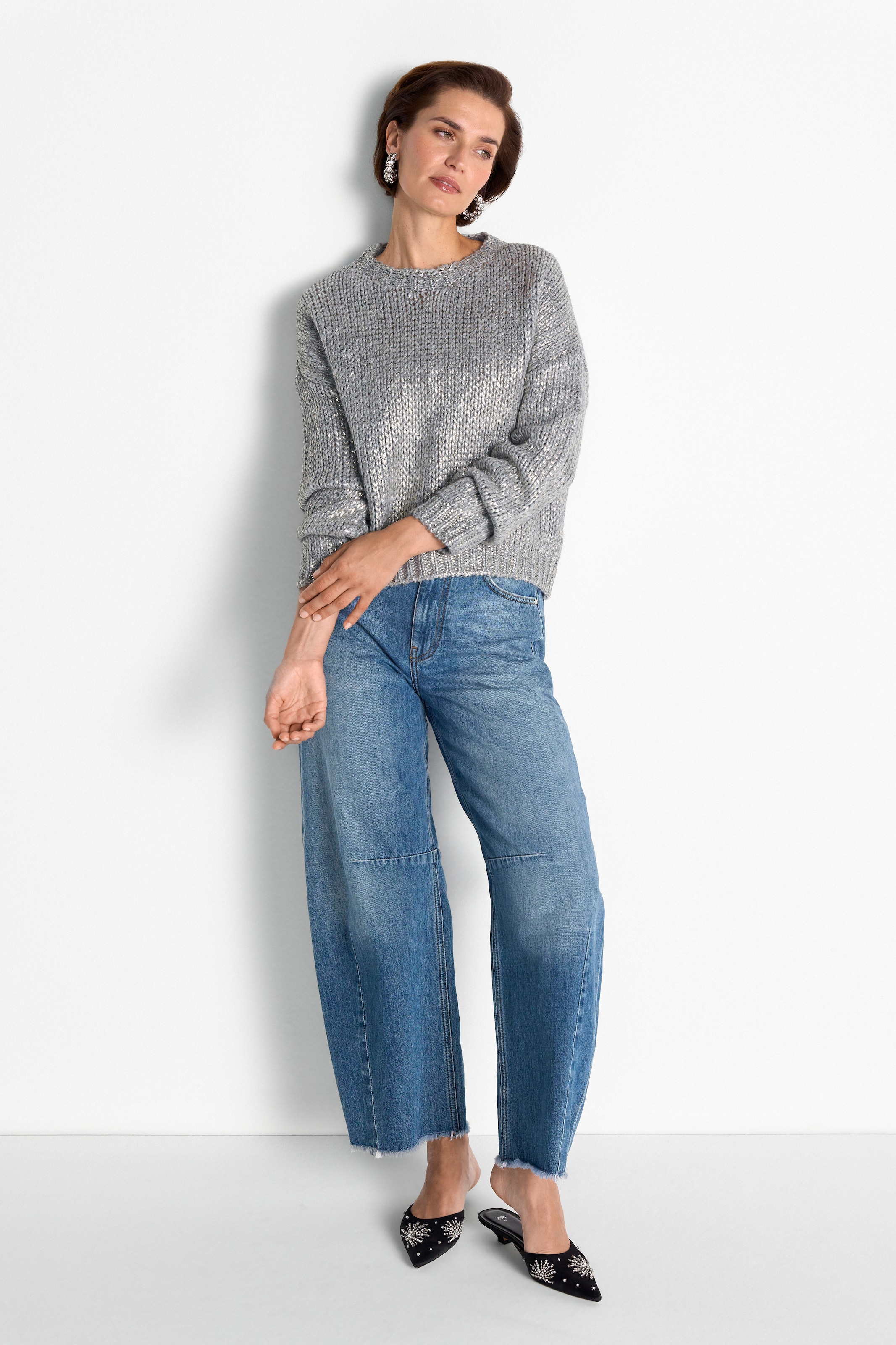 RICHROYAL Strickpullover mit Alpaka, Regular fit mit Rundhalsausschnitt
