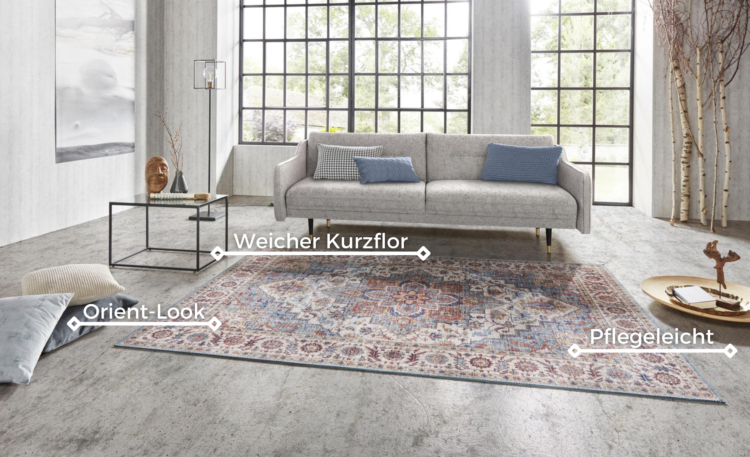HANSE Home Teppich »Anthea«, rechteckig, 5 mm Höhe, Orientalisch, Läufer, Vintage, Wohnzimmer, Schlafzimmer, Esszimmer