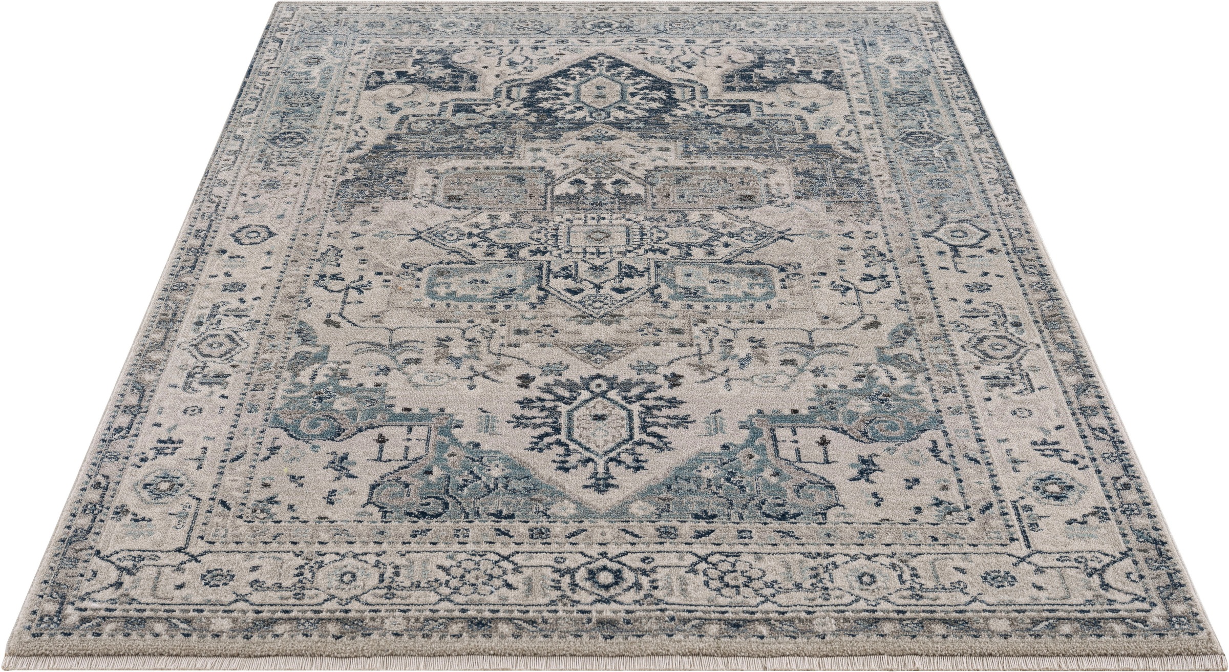 Image of DELAVITA Teppich »Sanna«, rechteckig, 9 mm Höhe, mit Bordüre, orientalisches Design, Kurzflorteppich, ideal im Wohnzimmer & Esszimmer bei Ackermann Versand Schweiz
