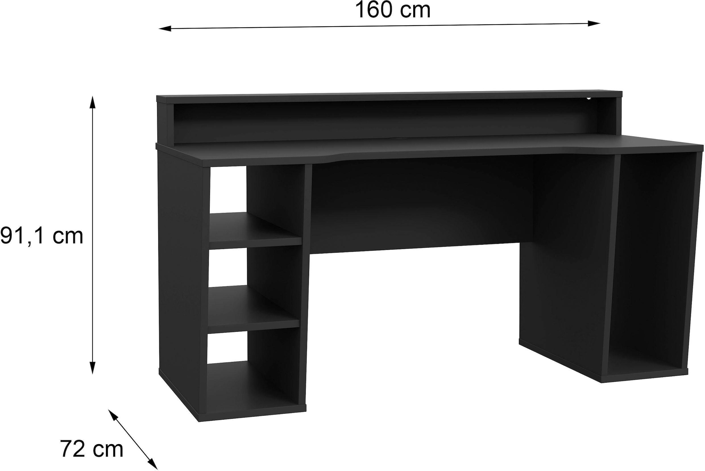FORTE Gamingtisch »Tezaur« wahlweise mit RGB-Beleuchtung