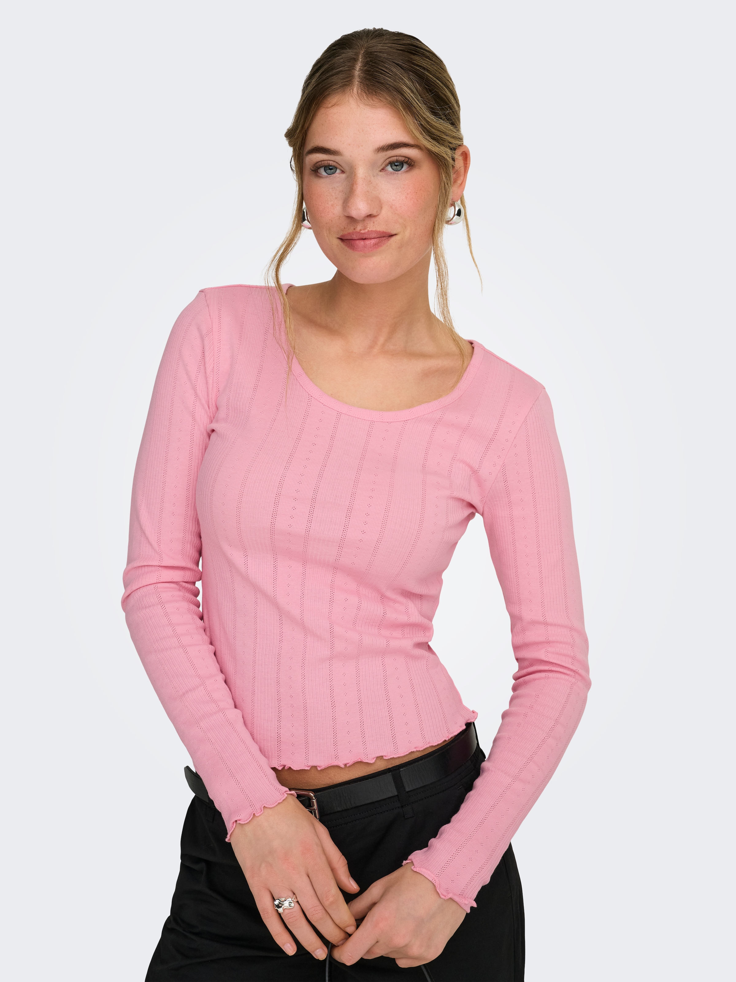 ONLY Langarmshirt »ONLTENNA O-NECK L/S TOP JRS NOOS«