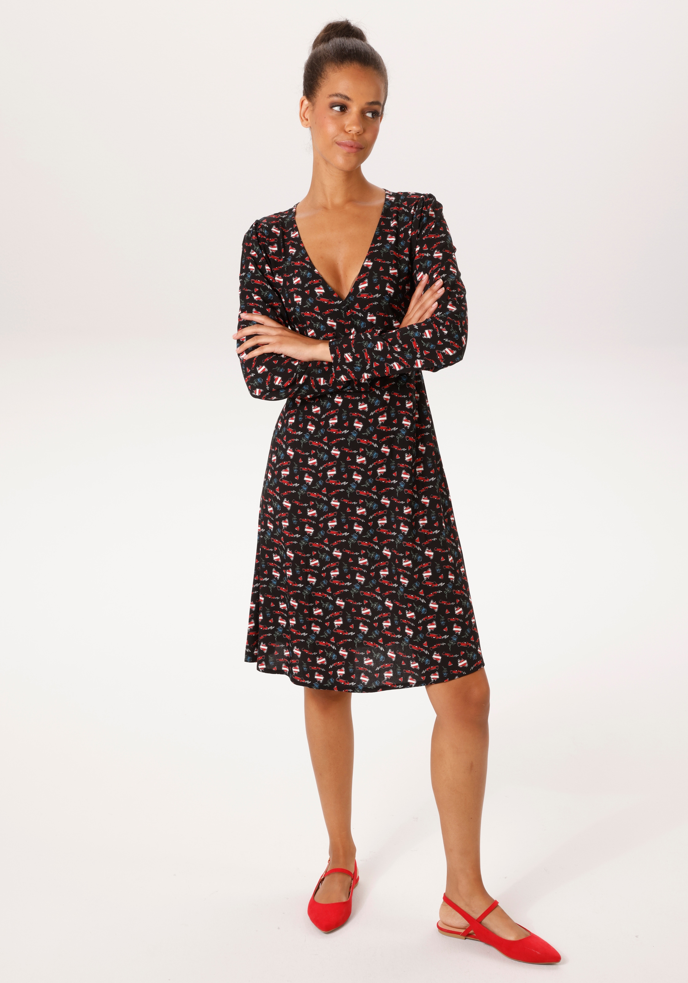 Image of Aniston CASUAL Minikleid mit extravagantem Alloverdruck