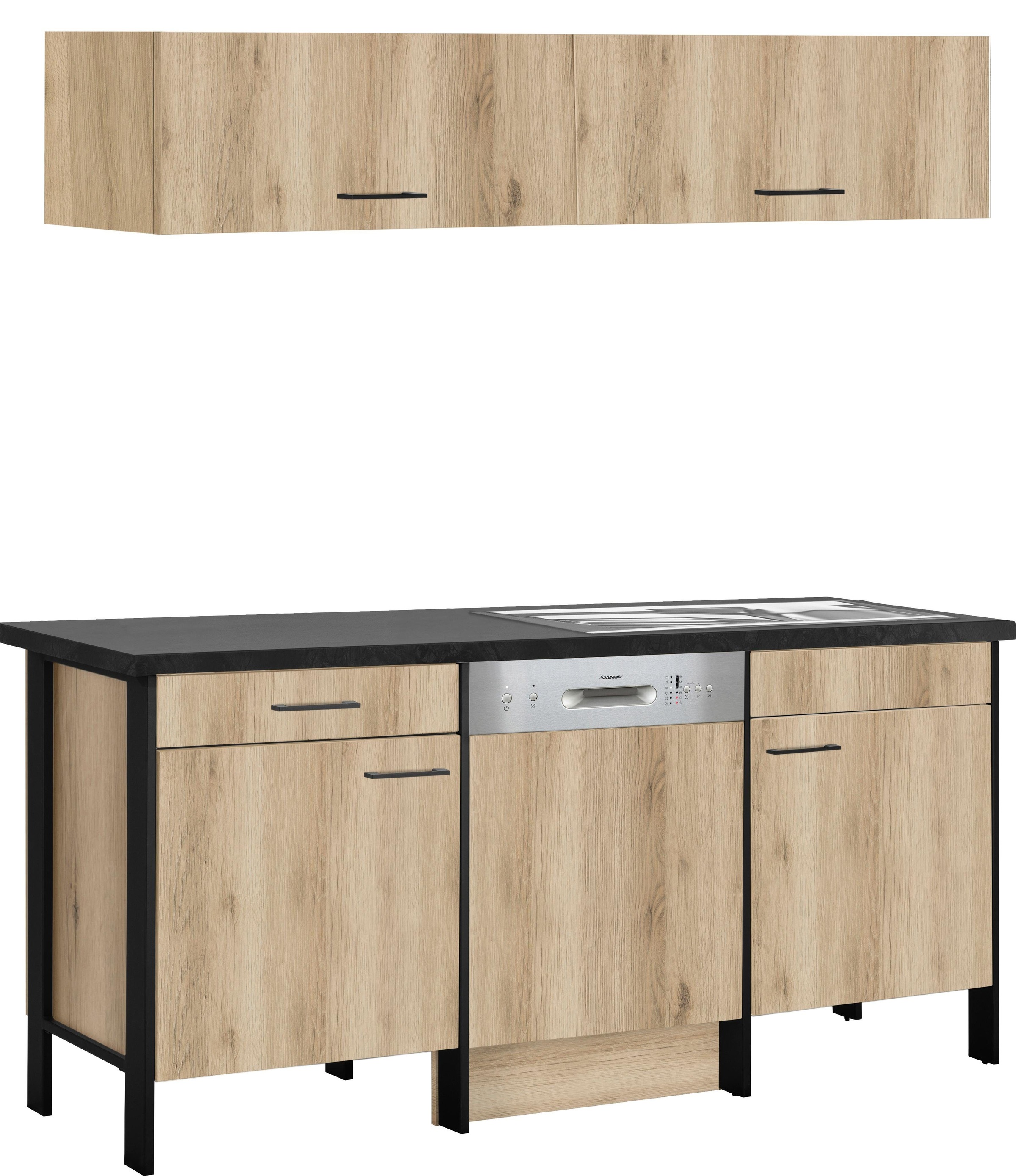 Image of OPTIFIT Küchen-Set »Tokio«, (5 St.), 192 cm breit, mit Stahlgestell, mit Vollauszug bei Ackermann Versand Schweiz