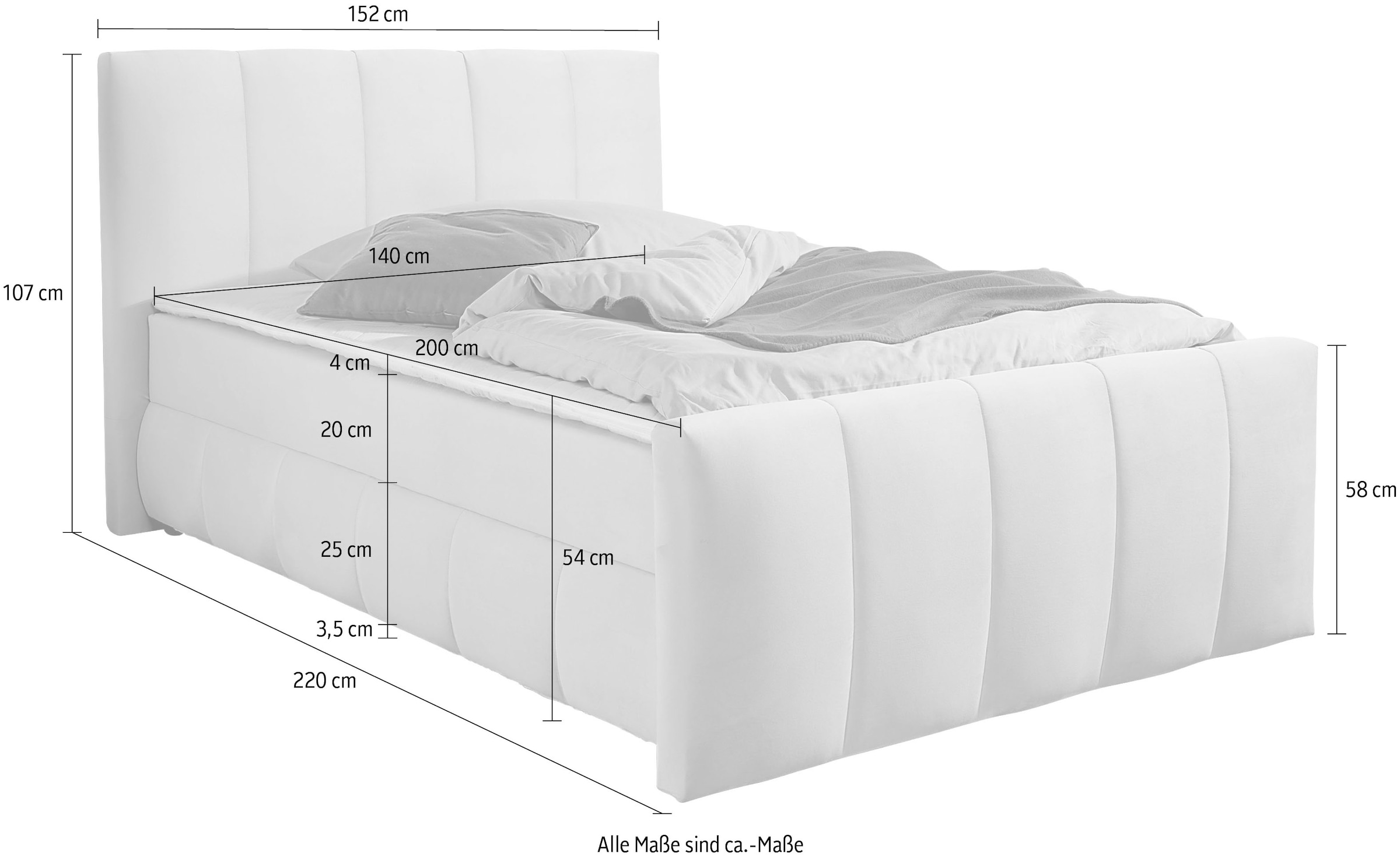 Home affaire Boxbett »Hanelore inkl. Bettkasten und Topper« Boxbett mit Bettkasten und Fussteil, inkl. Topper