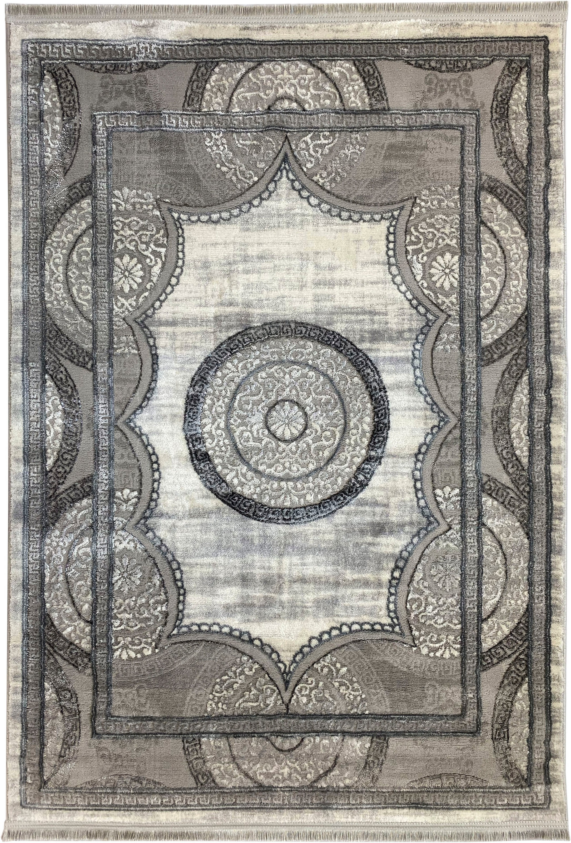 Image of RESITAL The Voice of Carpet Läufer »Delux 3320«, rechteckig, 12 mm Höhe, Teppich-Läufer, Kurzflor, Ornamente, Used Optik, mit Bordüre & Fransen, ideal im Flur & Schlafzimmer bei Ackermann Versand Schweiz