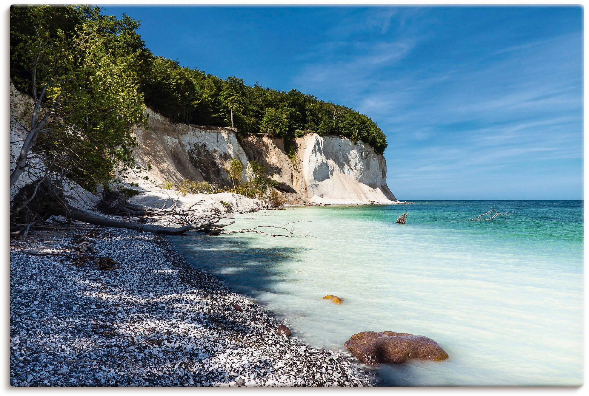 Image of Artland Wandbild "Kreidefelsen auf der Insel Rügen III" Küste 1 Stk. tlg. für Innen- und Aussenbereich geeignet, Outdoorbild