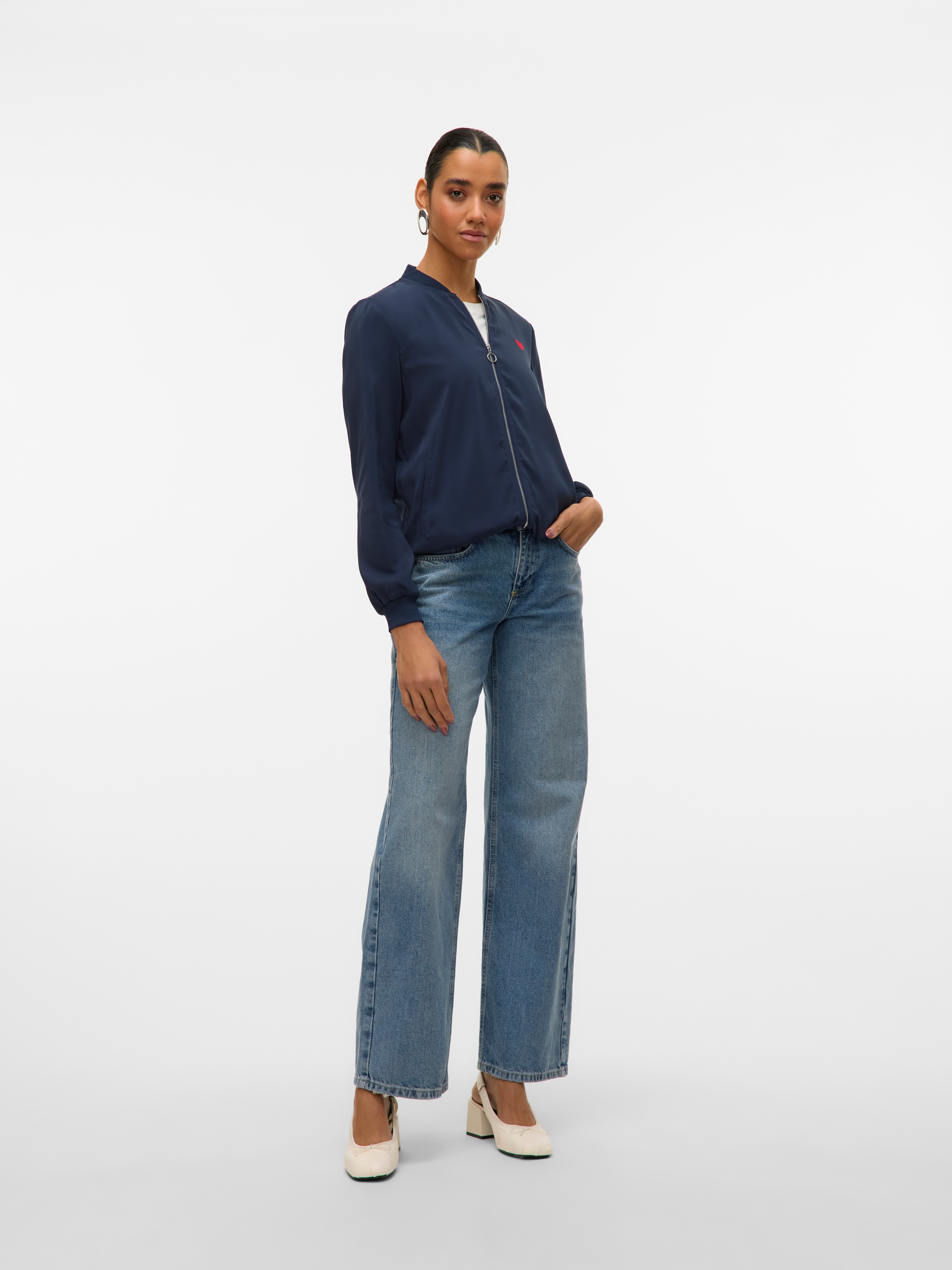 Vero Moda Blouson »VMCOCO L/S BOMBER AOP WVN NOOS« mélange de matériaux