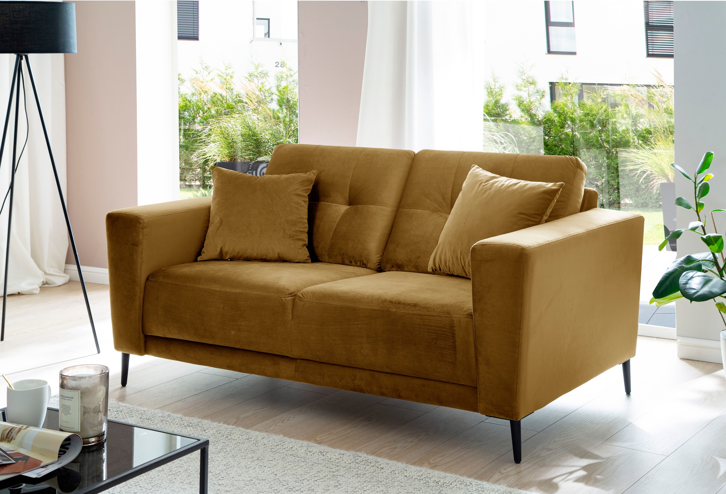 Image of Trends by HG 2-Sitzer "Barcelona" mit Metallfuss, frei im Raum stellbar