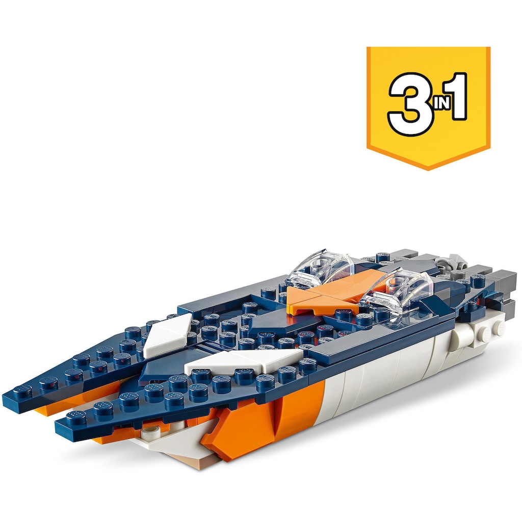 LEGO® Konstruktionsspielsteine »Überschalljet (31126), LEGO® Creator 3in1«, (215 St.), Made in Europe