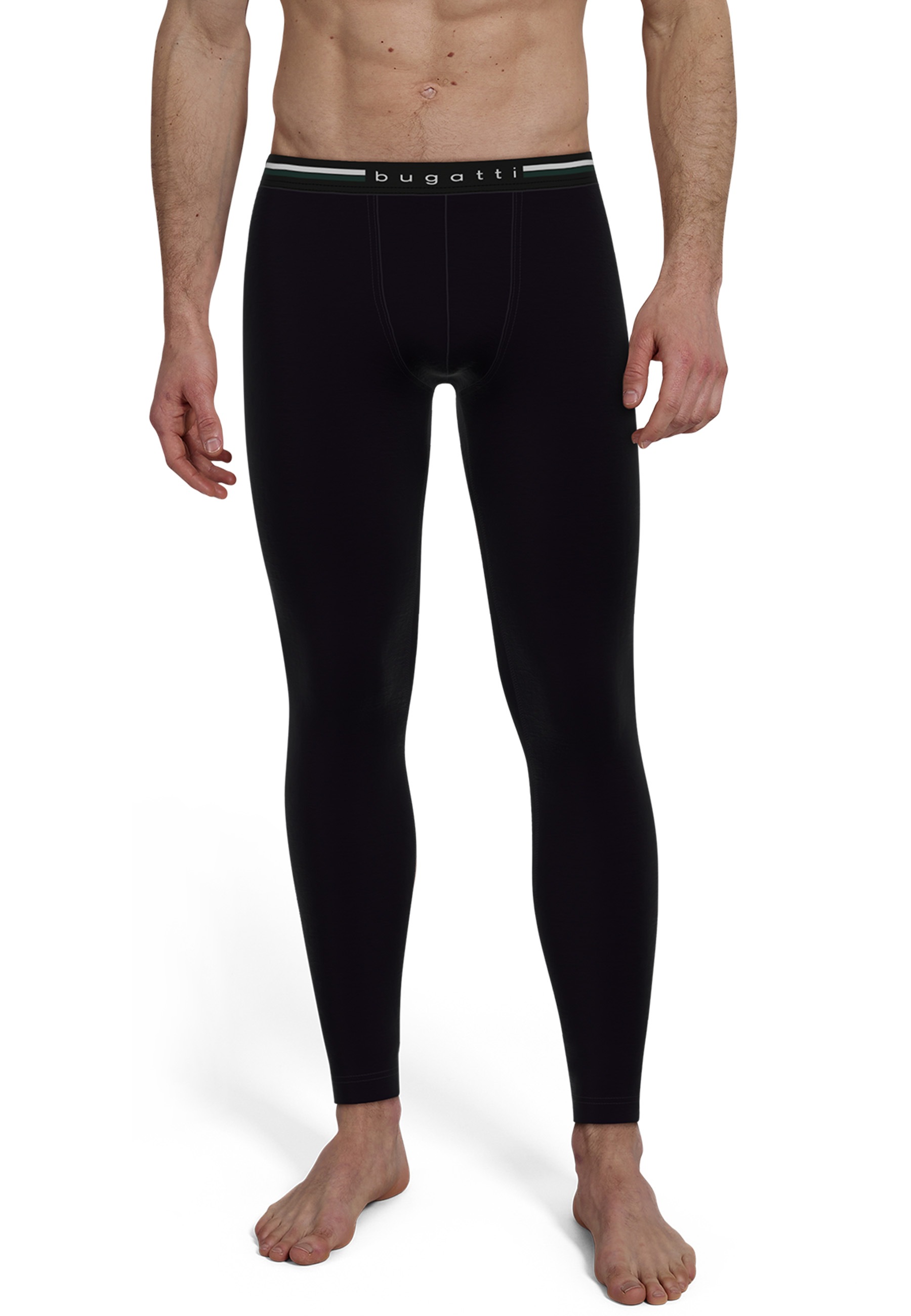 Image of bugatti Lange Unterhose "Rom" mit Logo, bequem, elastisch, Baumwollmix, schneidet nicht ein, eng