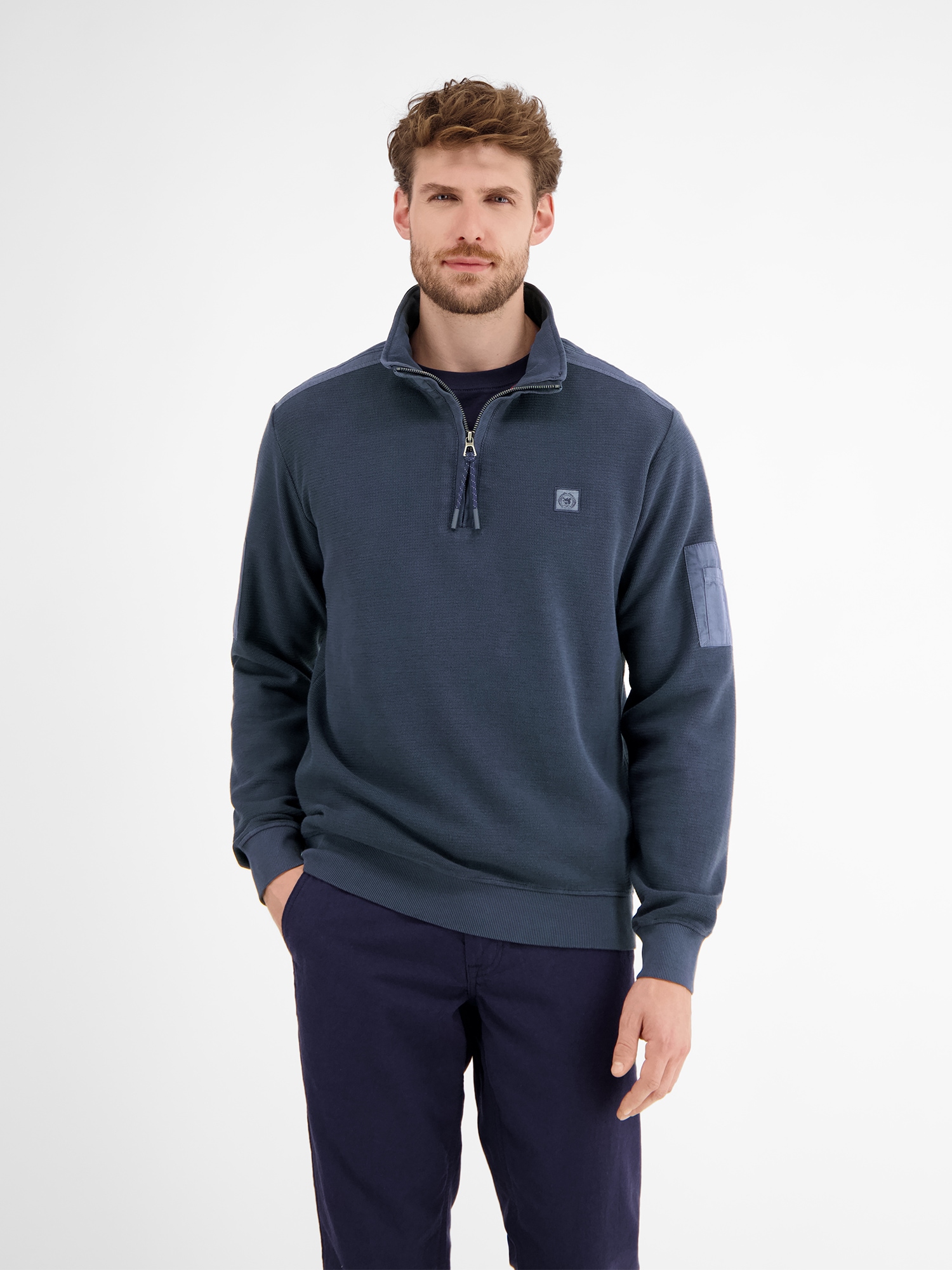 Image of LERROS Sweatshirt "Sweattroyer in Zig-Zag-Struktur"