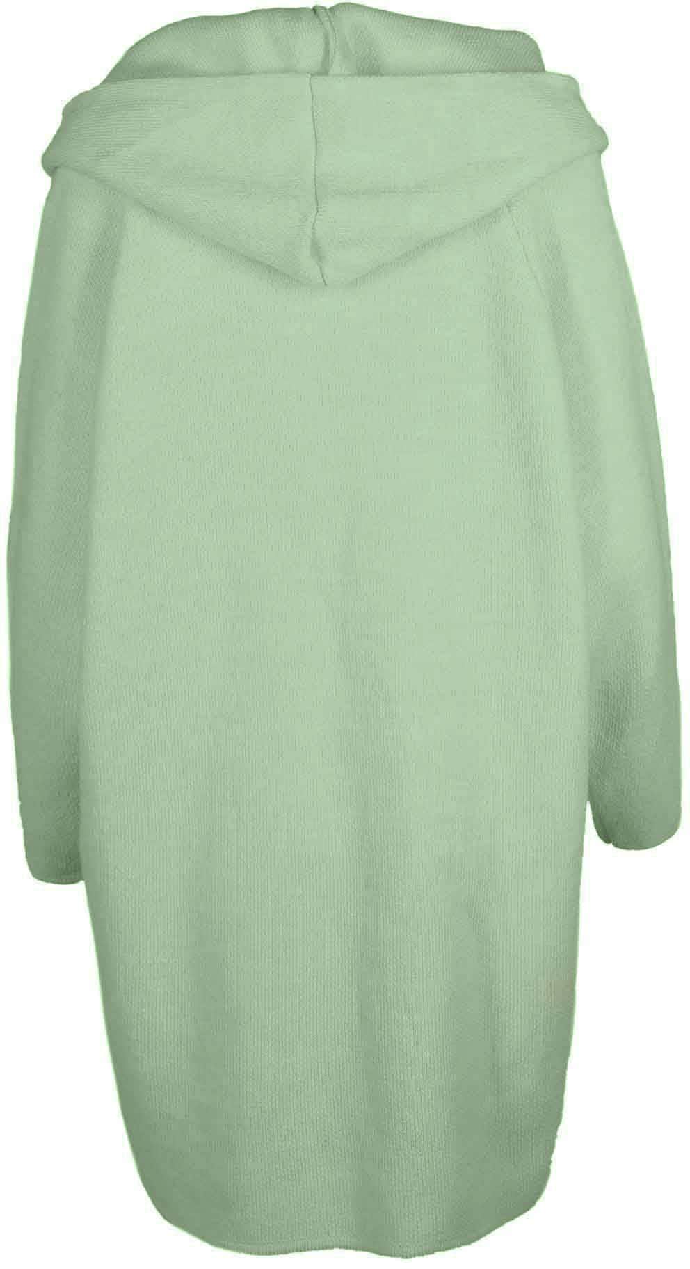 Zwillingsherz Strickjacke, Langarm, bequem, Taschen, One Size, ohne Verschluss, Kapuze