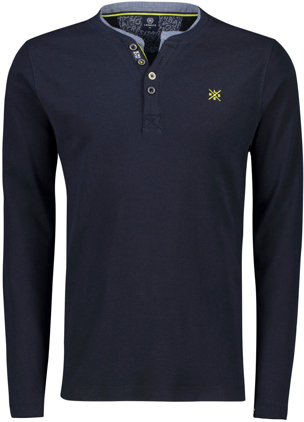 Image of LERROS Langarmshirt, mit Knopfleiste und Zierkragen bei Ackermann Versand Schweiz