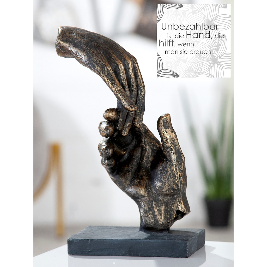 Casablanca by Gilde Dekofigur »Skulptur Two hands, bronzefarben«