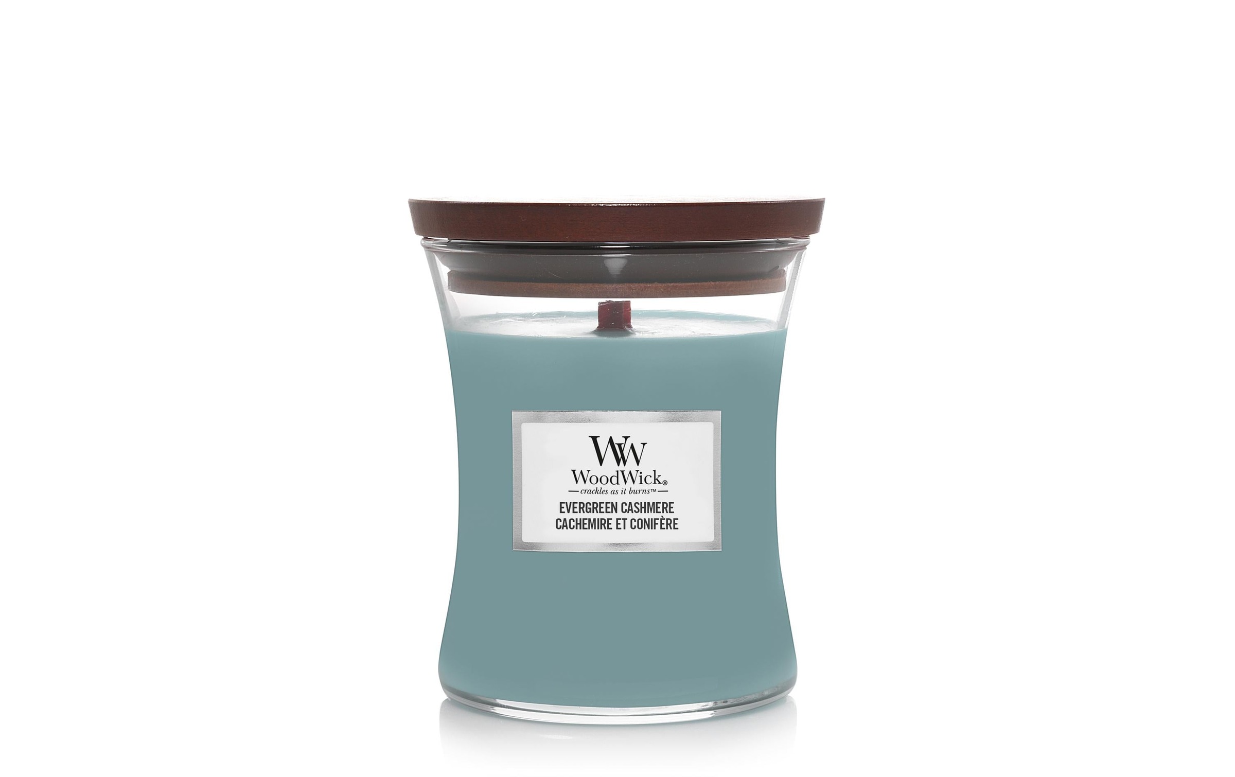 Image of Woodwick Duftkerze "Evergreen Cashmere Medium Jar"