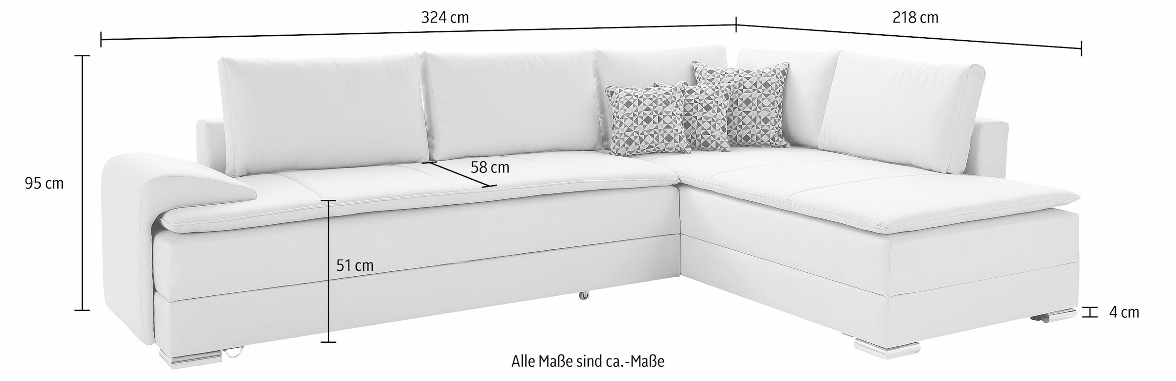 INOSIGN Ecksofa »Night & Day«, mit Bettfunktion 180 cm, Dauerschlaffunktion  jetzt kaufen