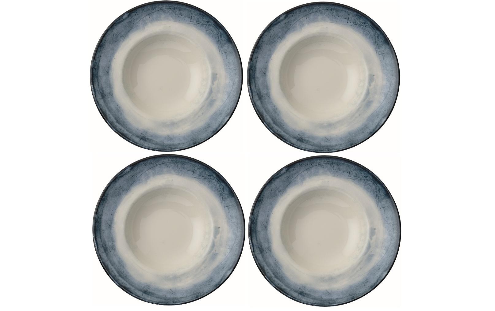 Image of Arthur Krupp Suppenteller "Shade Sea Ø 27 cm, 4 Stück, Blau/Weiss"
