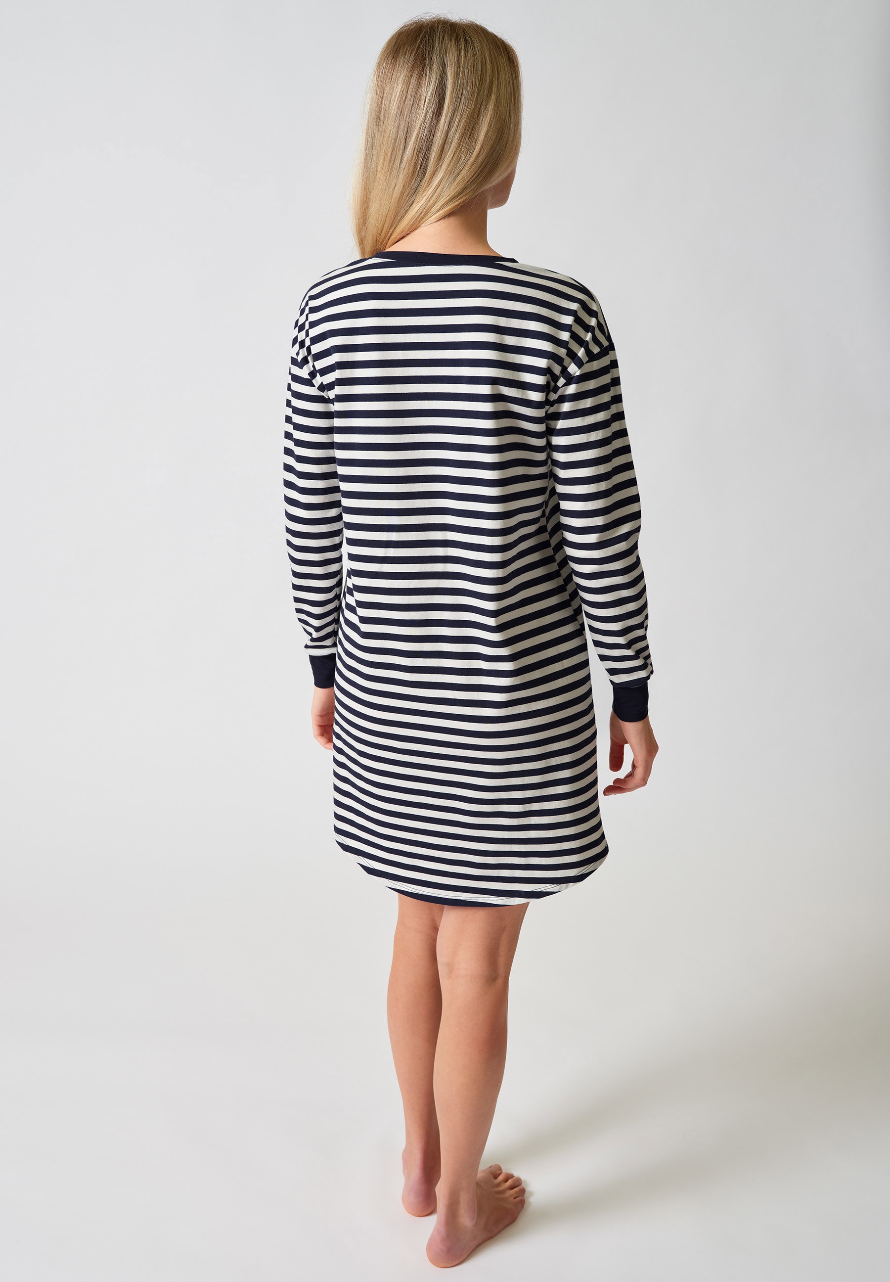 Skiny Chemise de nuit »Night In Mix & Match« col rond, manches longues, mélange coton, confortable