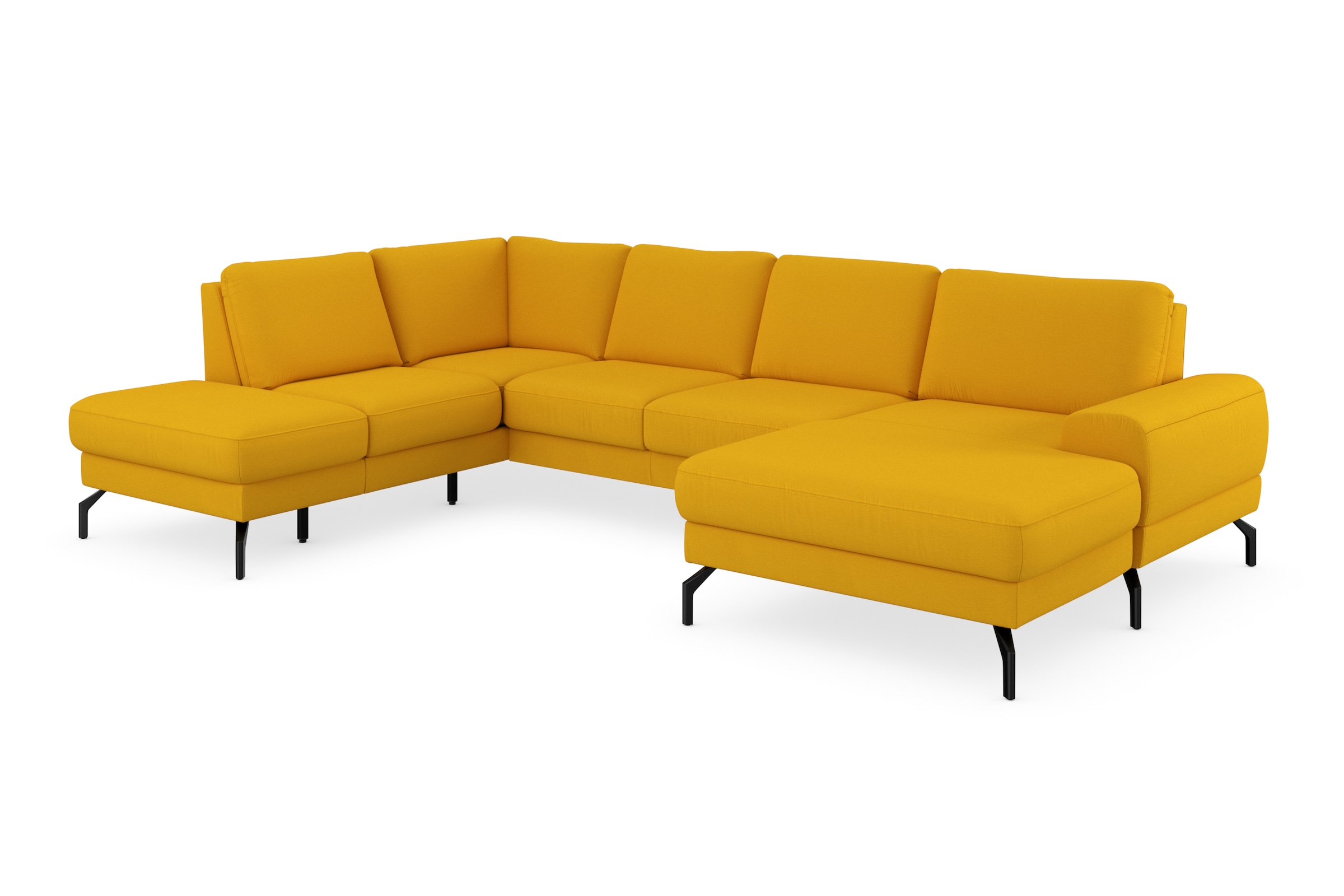 sit&more Wohnlandschaft »Cinturo U-Form«, inklusive Sitztiefenverstellung und Federkern, Sitzhöhe 48 cm